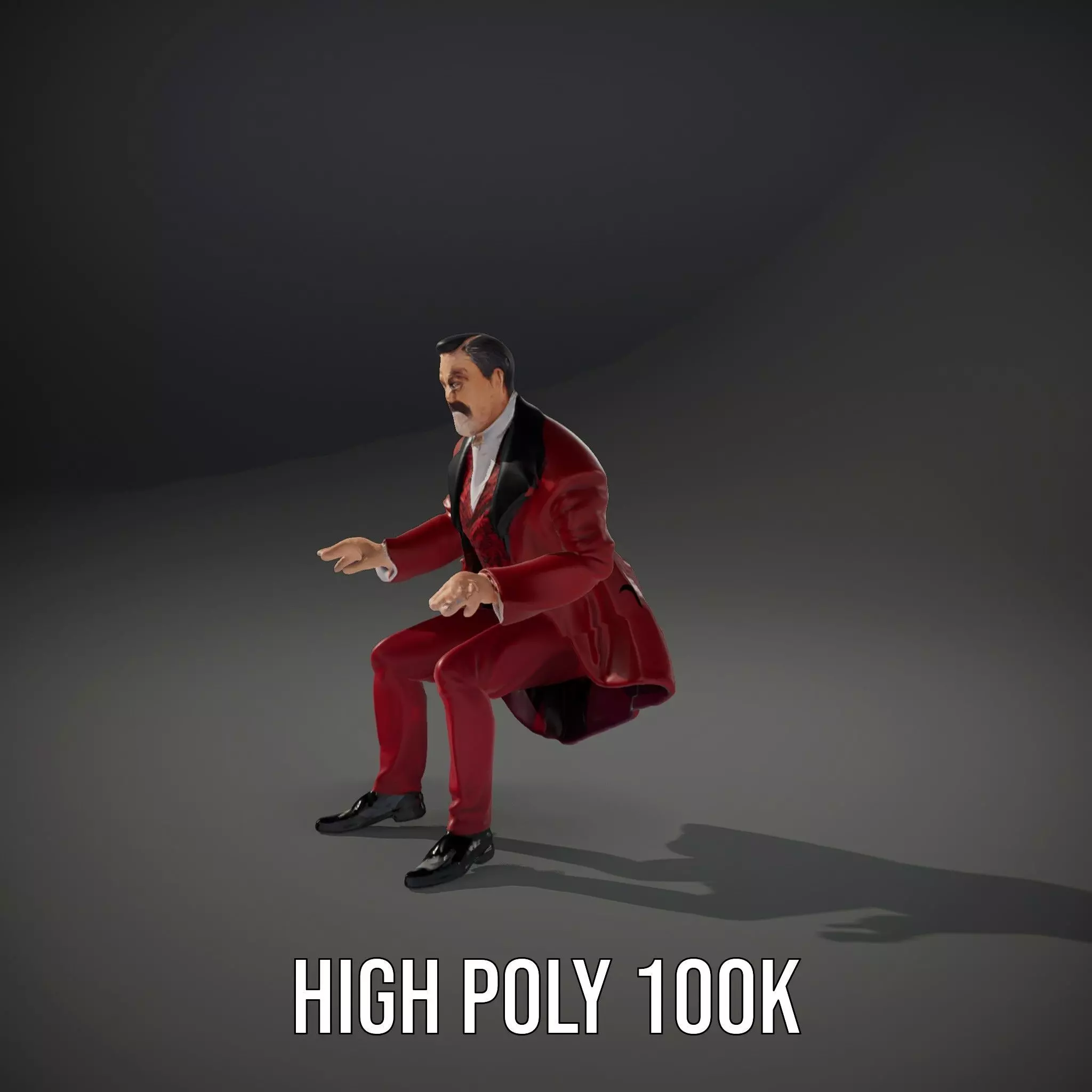 Vibrant Ringmaster Attire model pack Low-poly 3D model_8