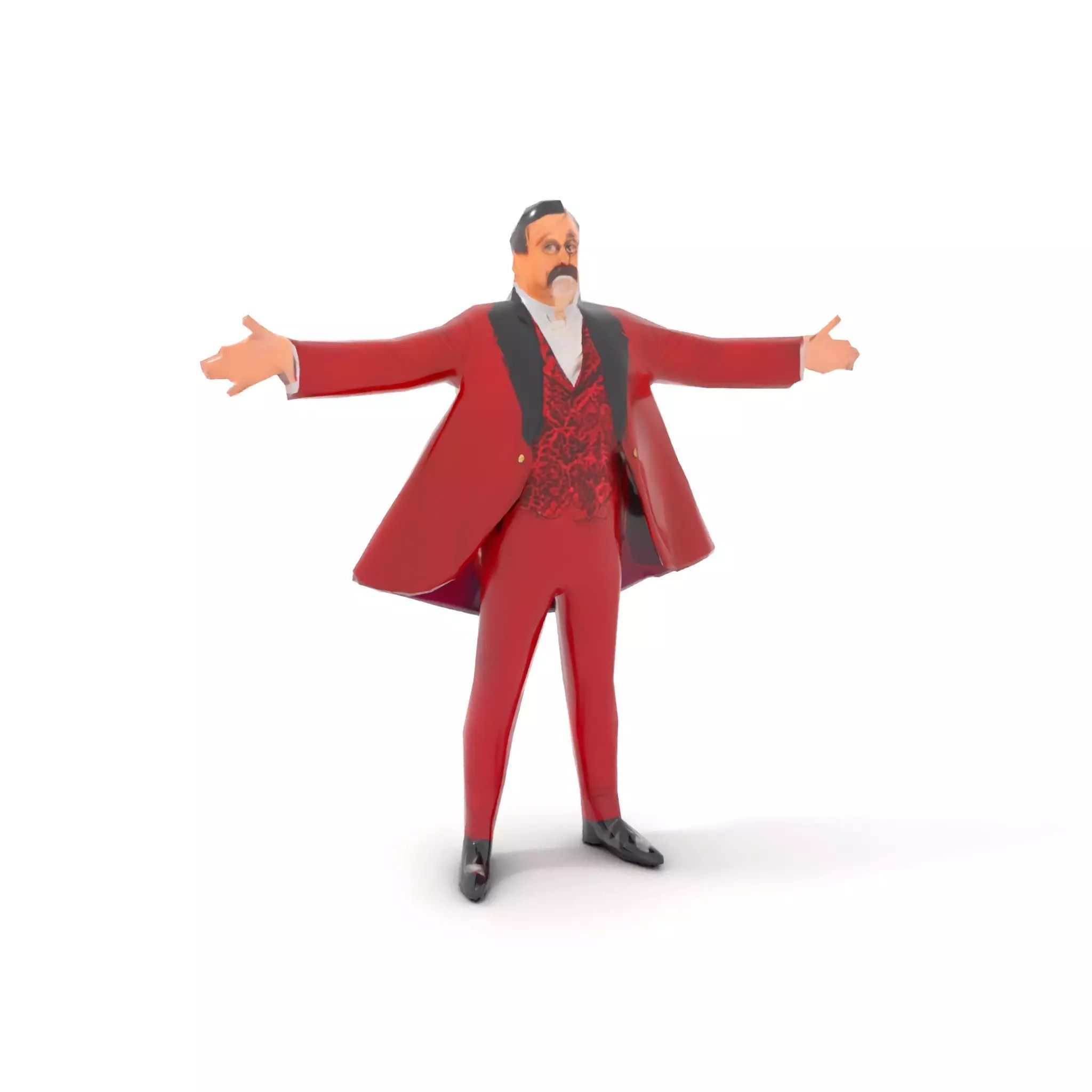 Vibrant Ringmaster Attire model pack Low-poly 3D model_7