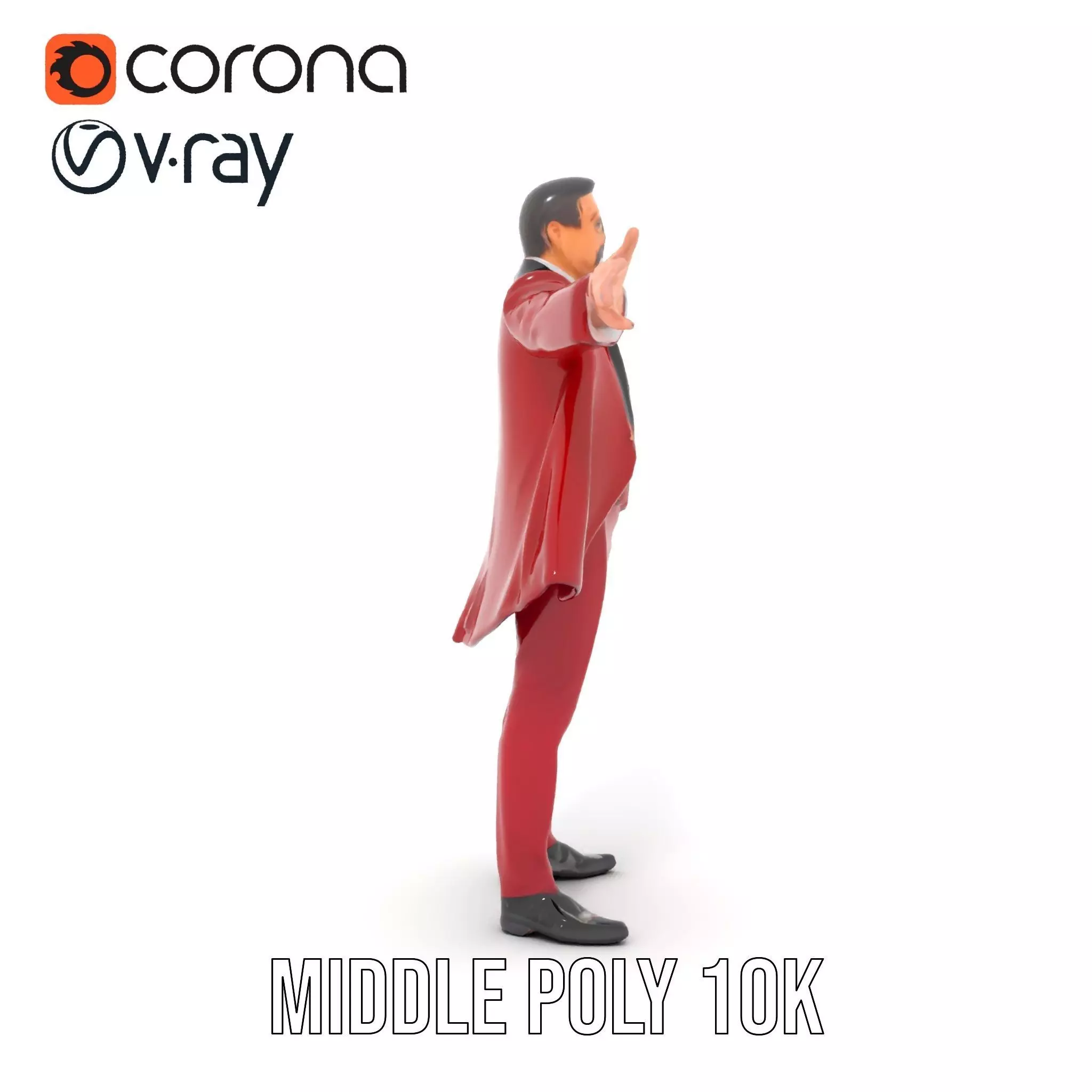 Vibrant Ringmaster Attire model pack Low-poly 3D model_16