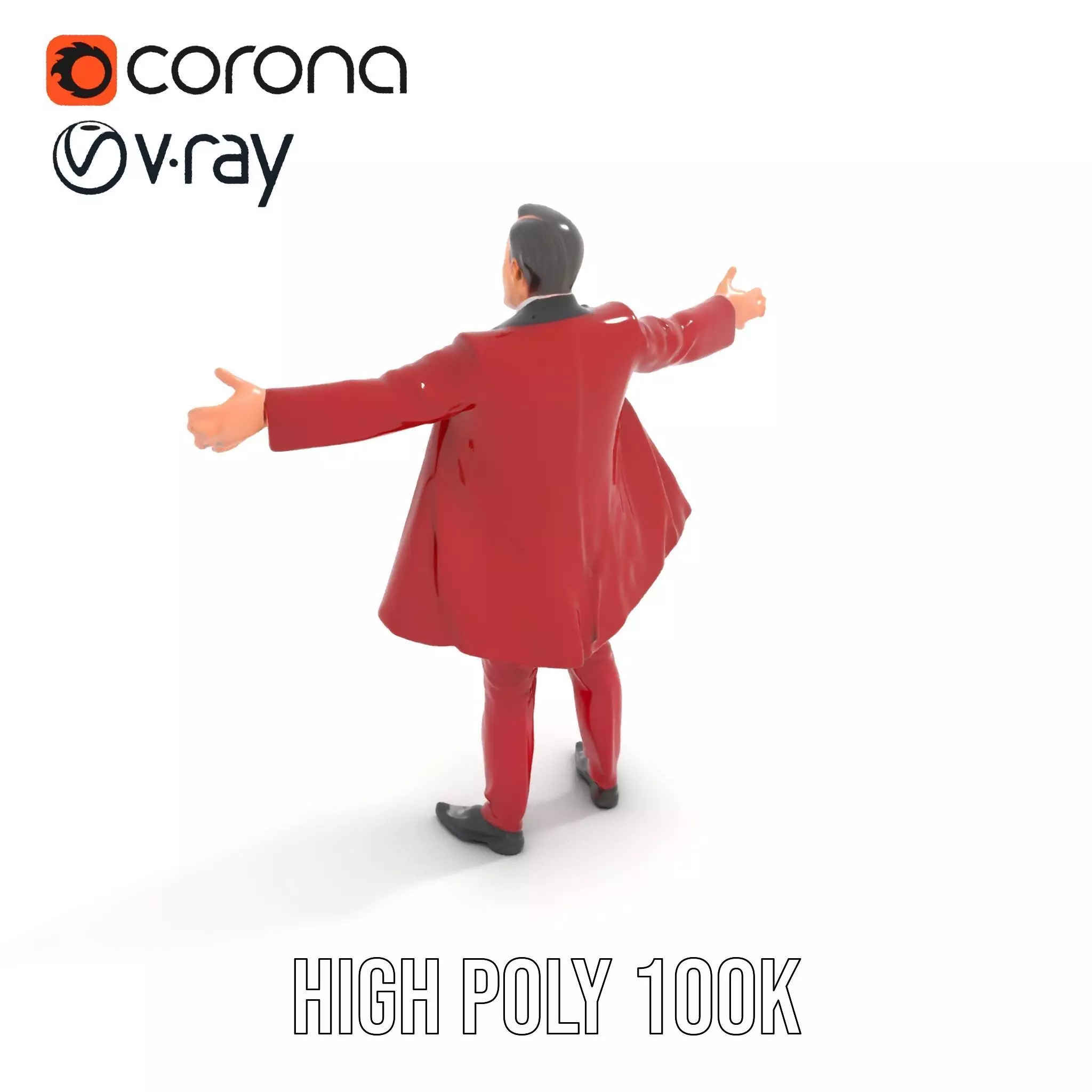 Vibrant Ringmaster Attire model pack Low-poly 3D model_12