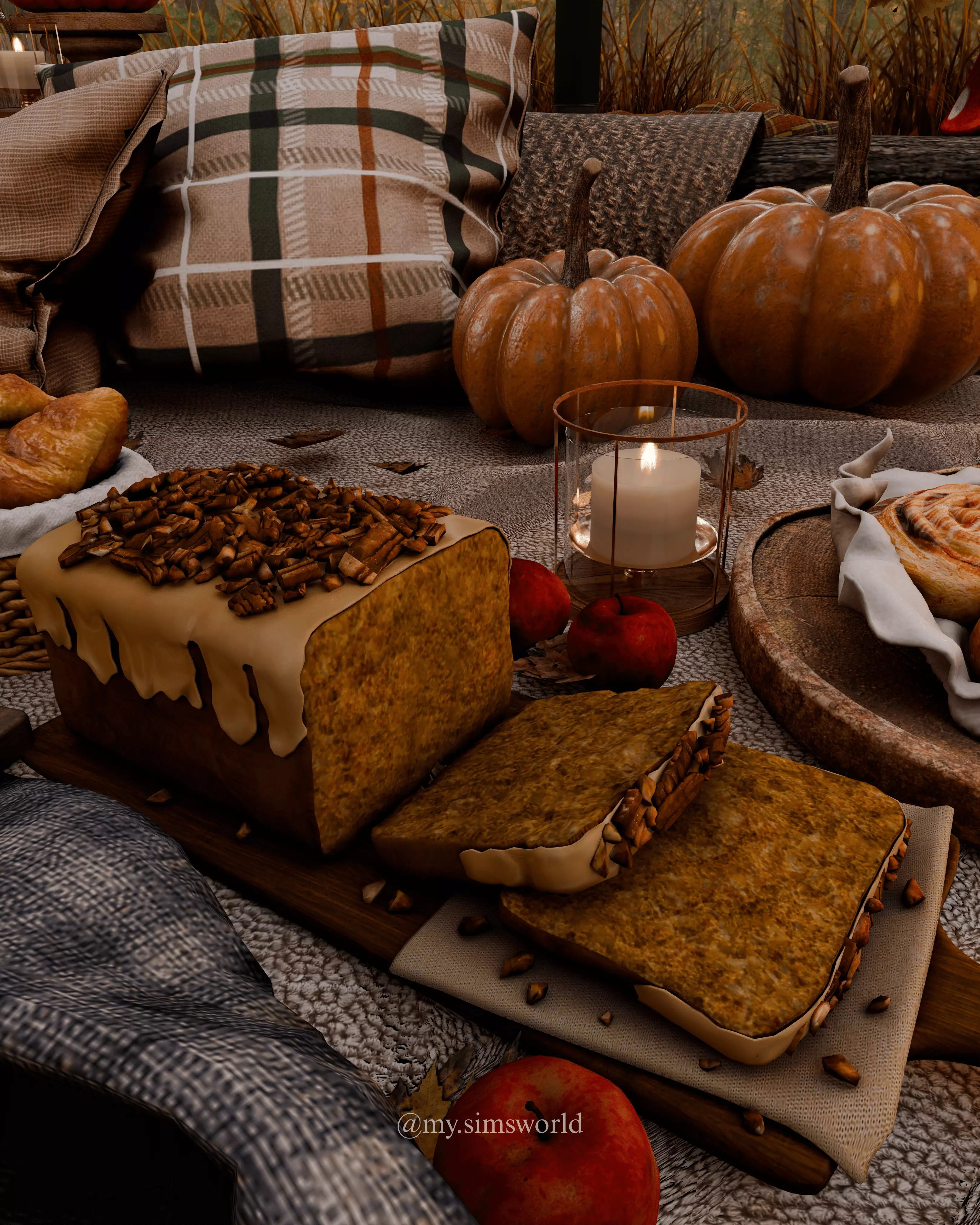 Autumn Picnic Blender Scene 3D model_6