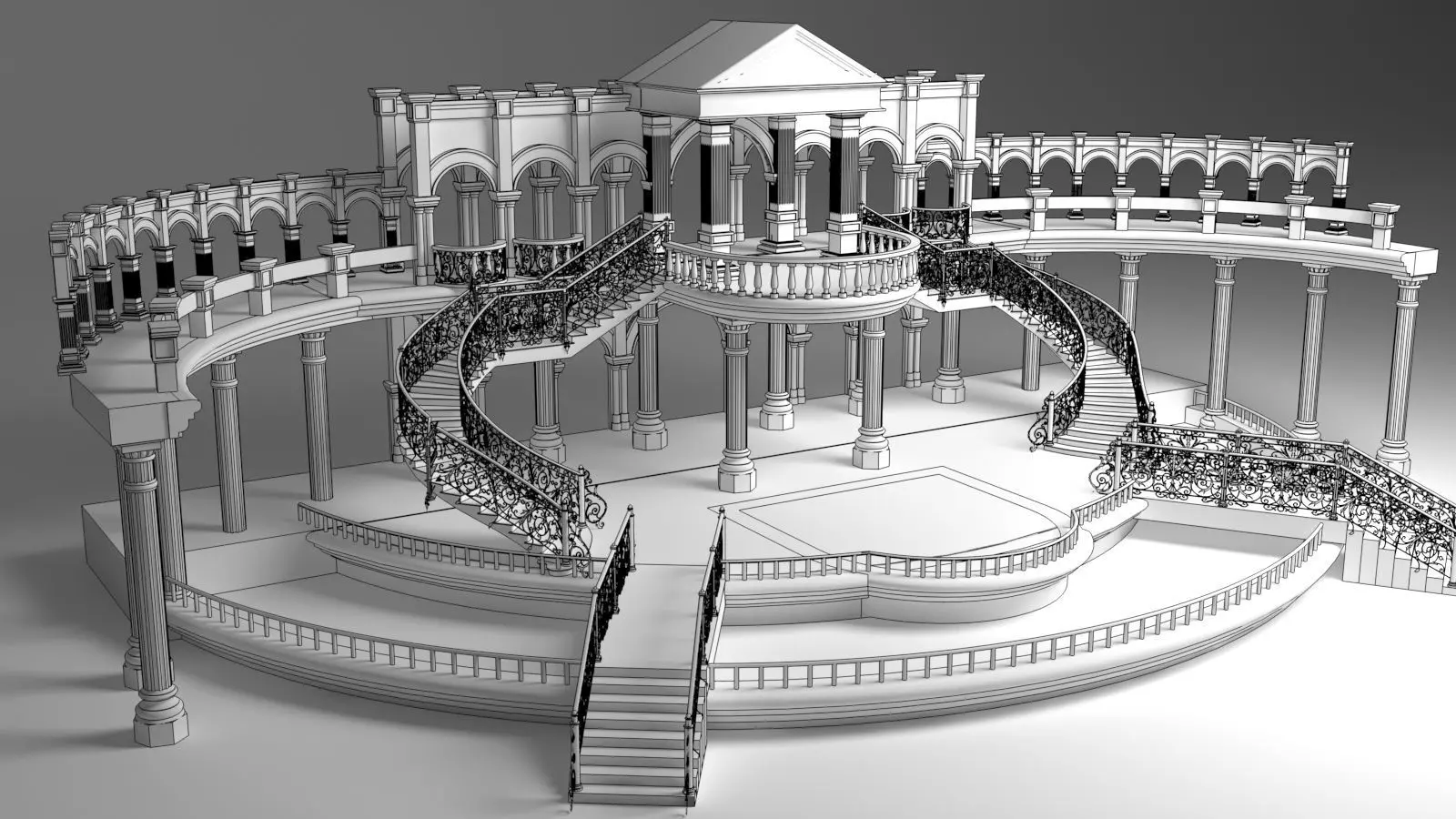 Couple Stage 3D model_1