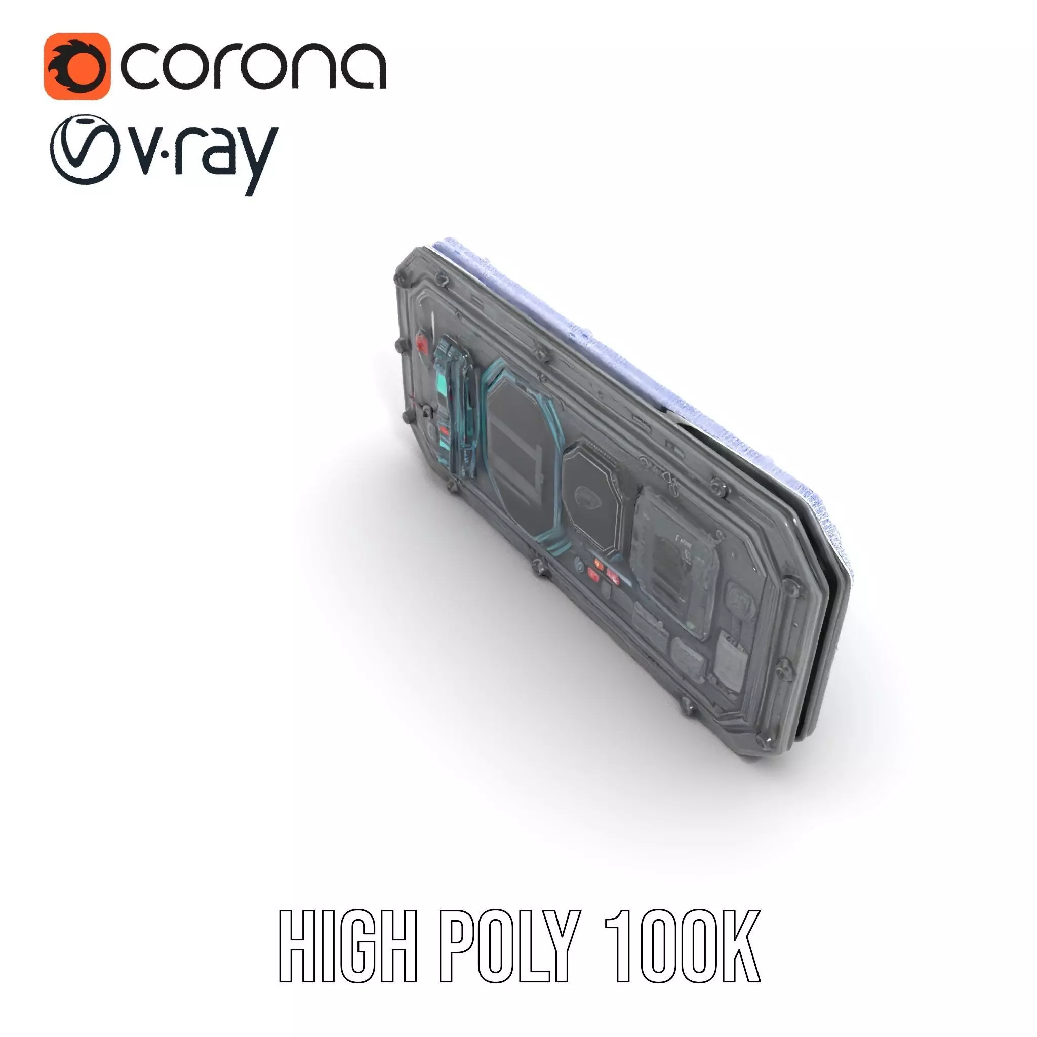 Futuristic Control Panel model pack Low-poly 3D model_34