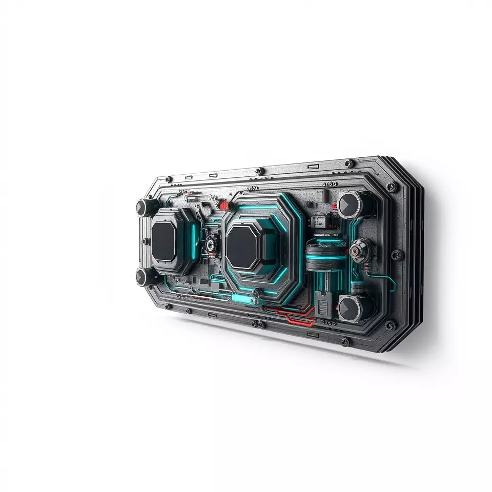 Futuristic Control Panel model pack Low-poly 3D model_2