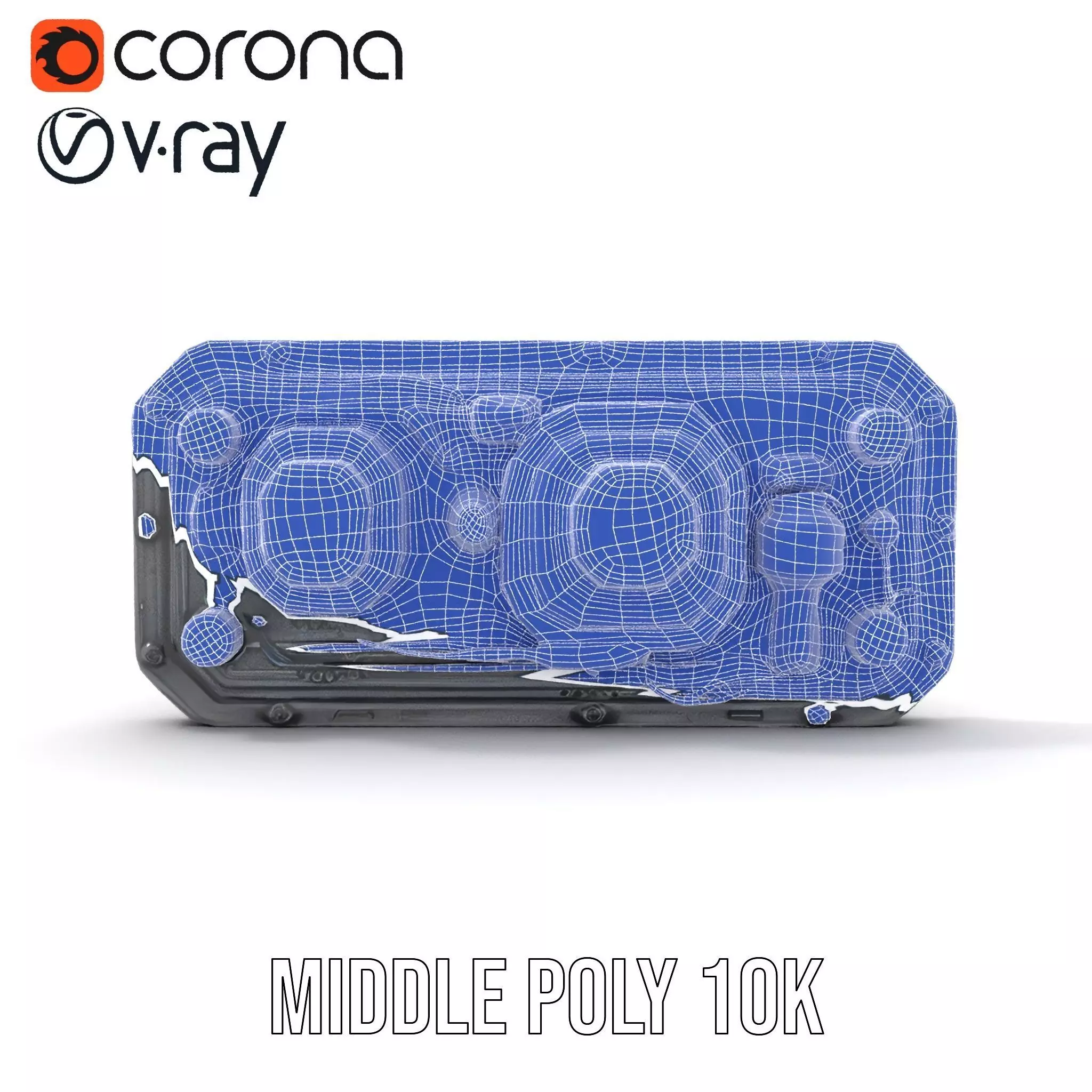 Futuristic Control Panel model pack Low-poly 3D model_19