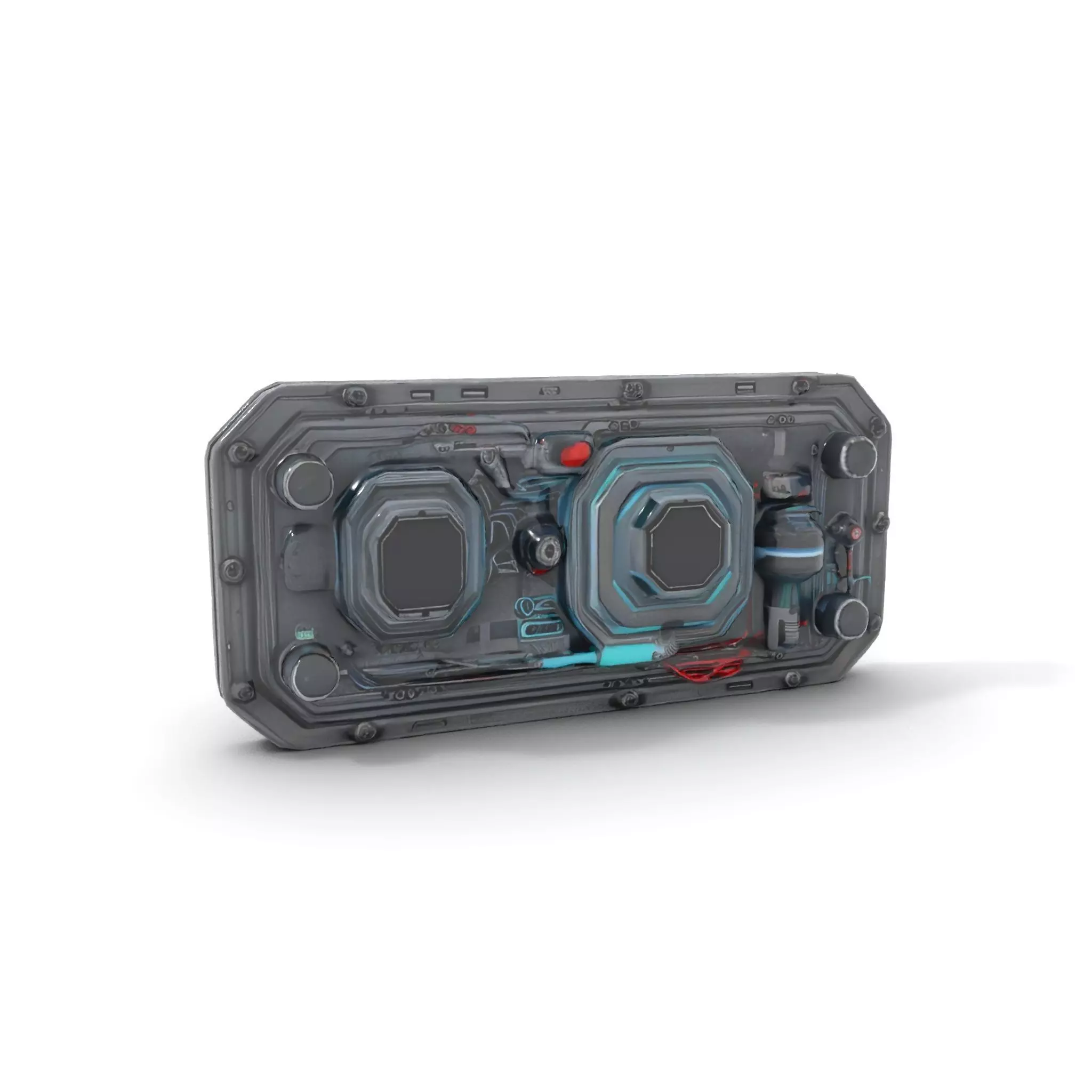 Futuristic Control Panel model pack Low-poly 3D model_6