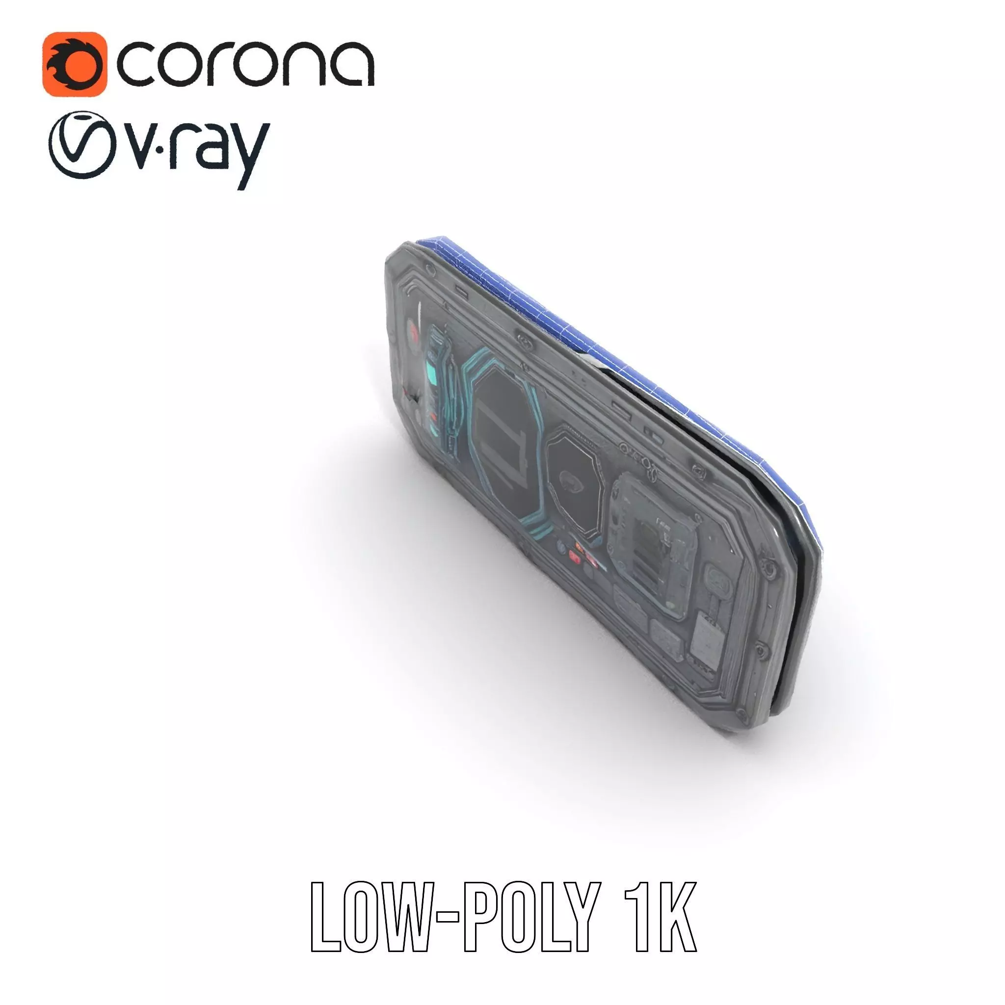 Futuristic Control Panel model pack Low-poly 3D model_25