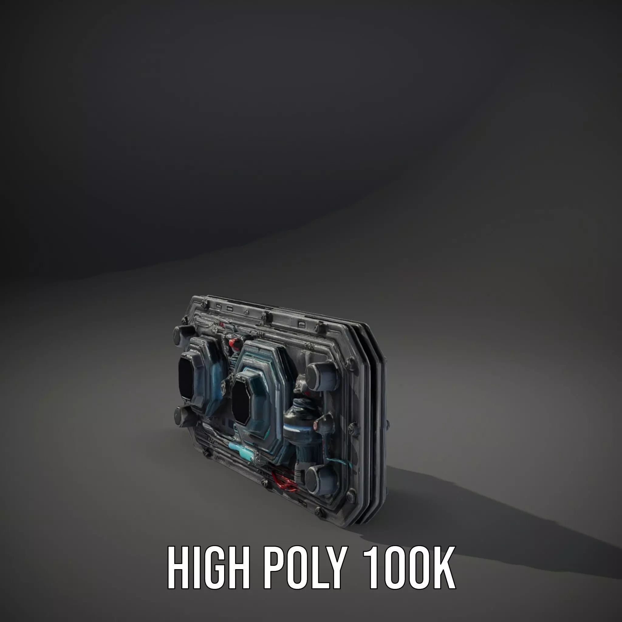 Futuristic Control Panel model pack Low-poly 3D model_8