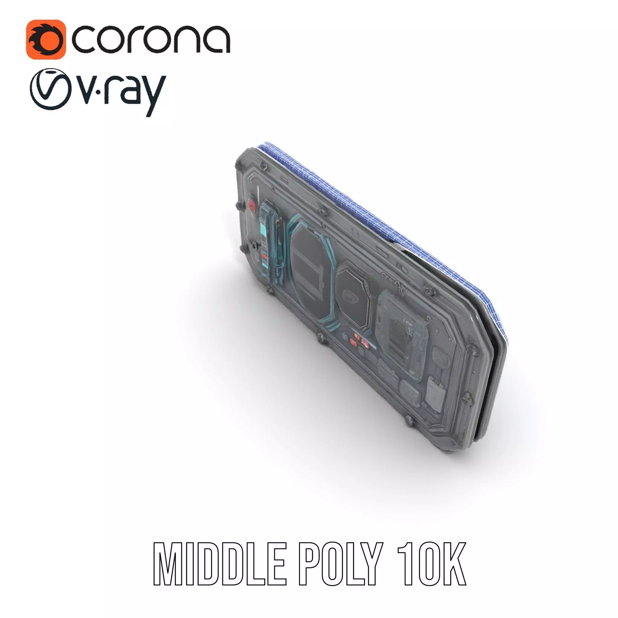 Futuristic Control Panel model pack Low-poly 3D model_22