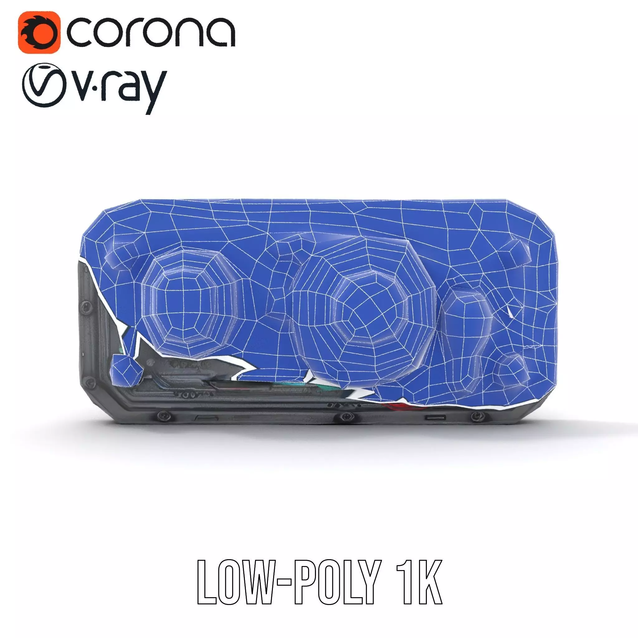 Futuristic Control Panel model pack Low-poly 3D model_12