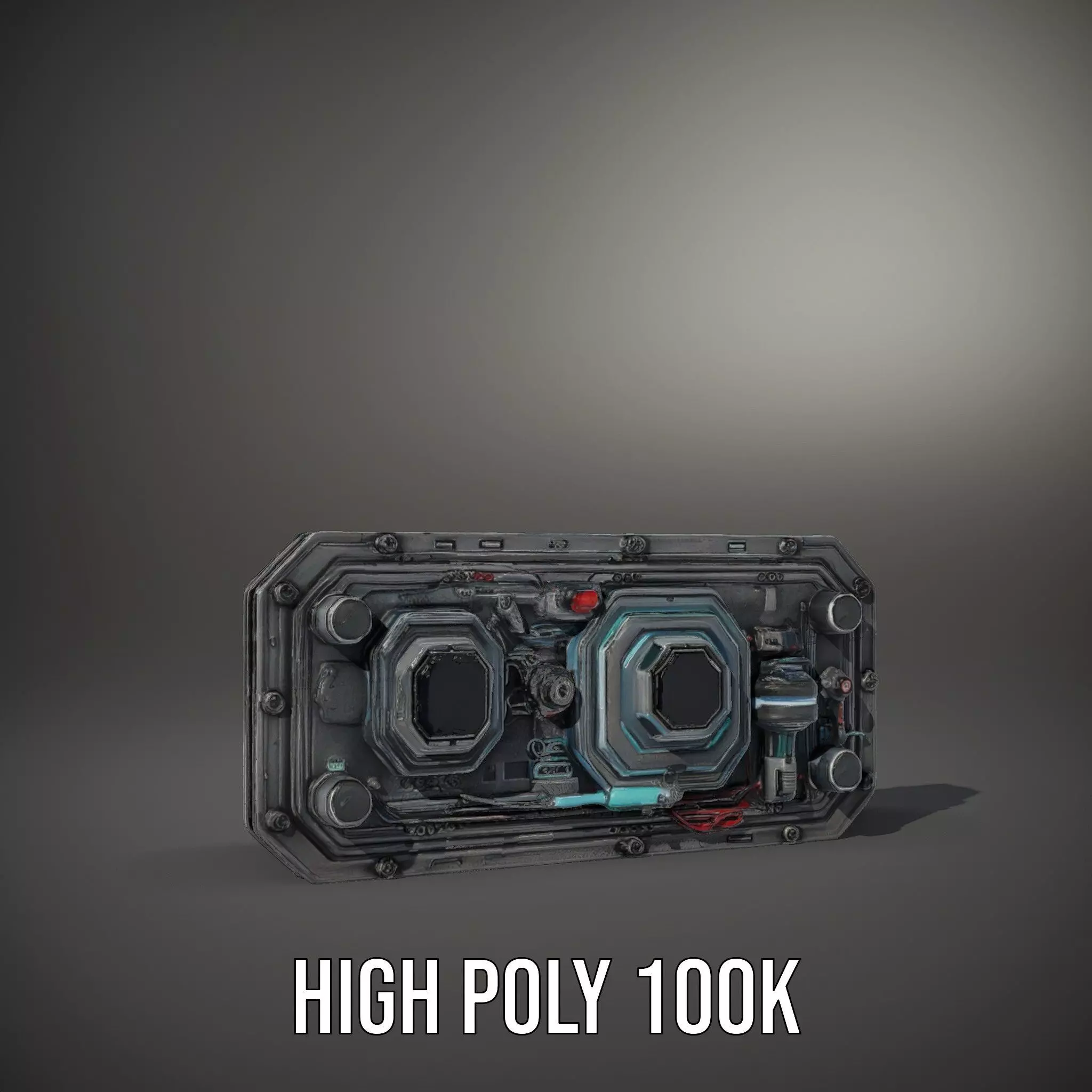 Futuristic Control Panel model pack Low-poly 3D model_10