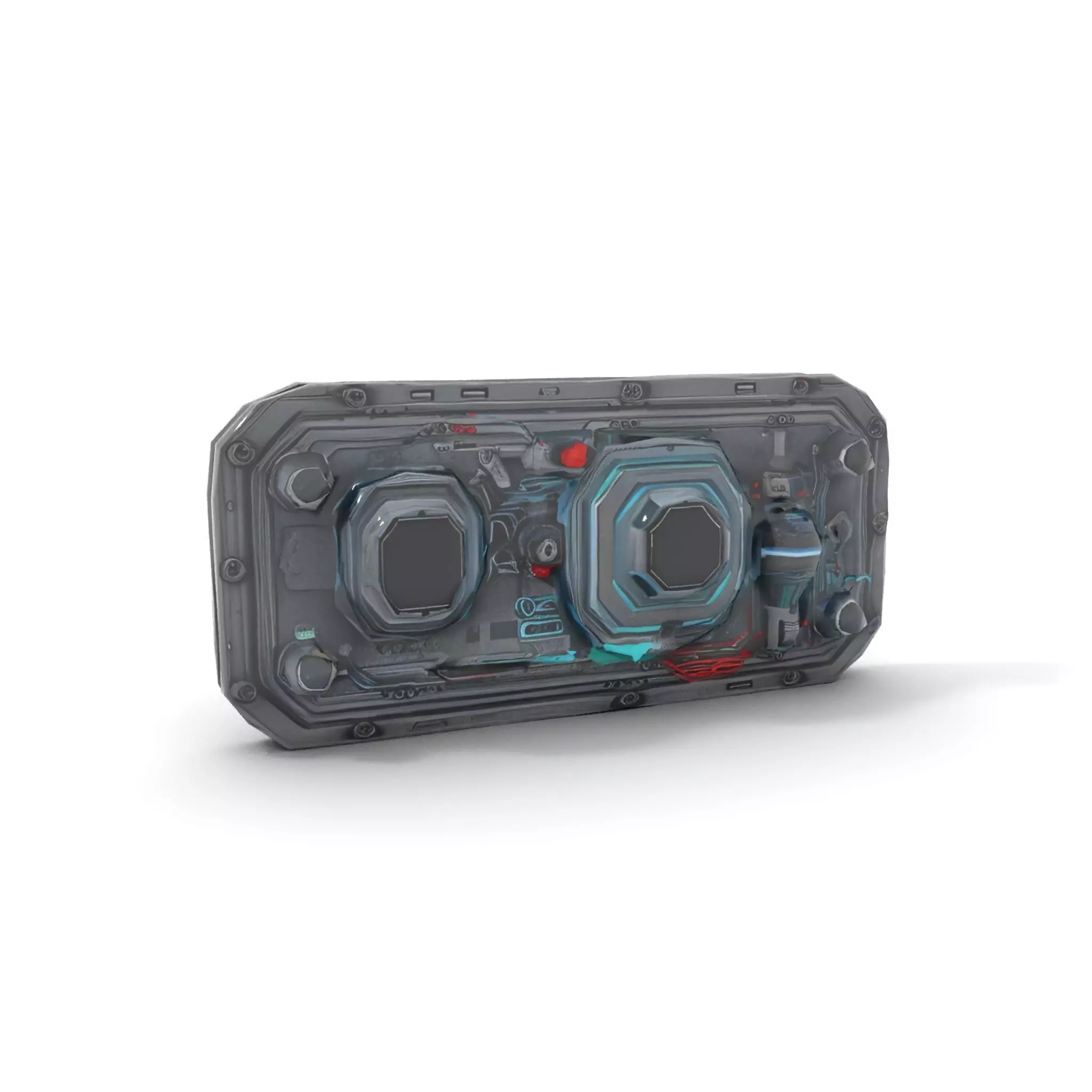 Futuristic Control Panel model pack Low-poly 3D model_23