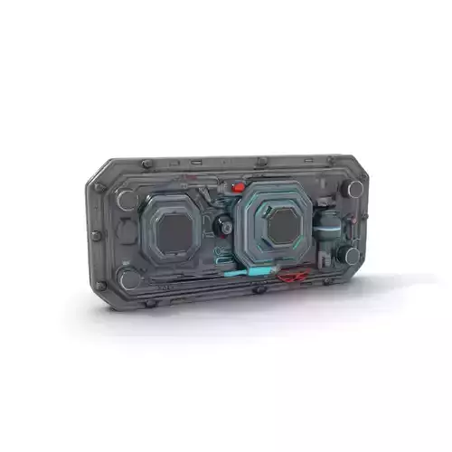 Futuristic Control Panel model pack Low-poly 3D model