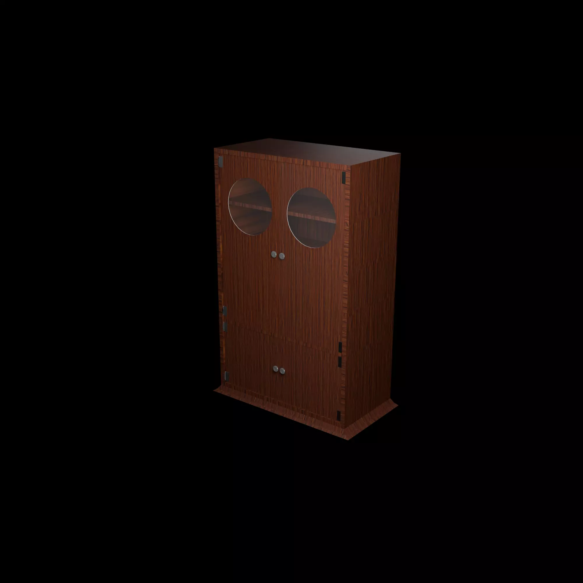 Modern Wooden Cabinet 3D model_0