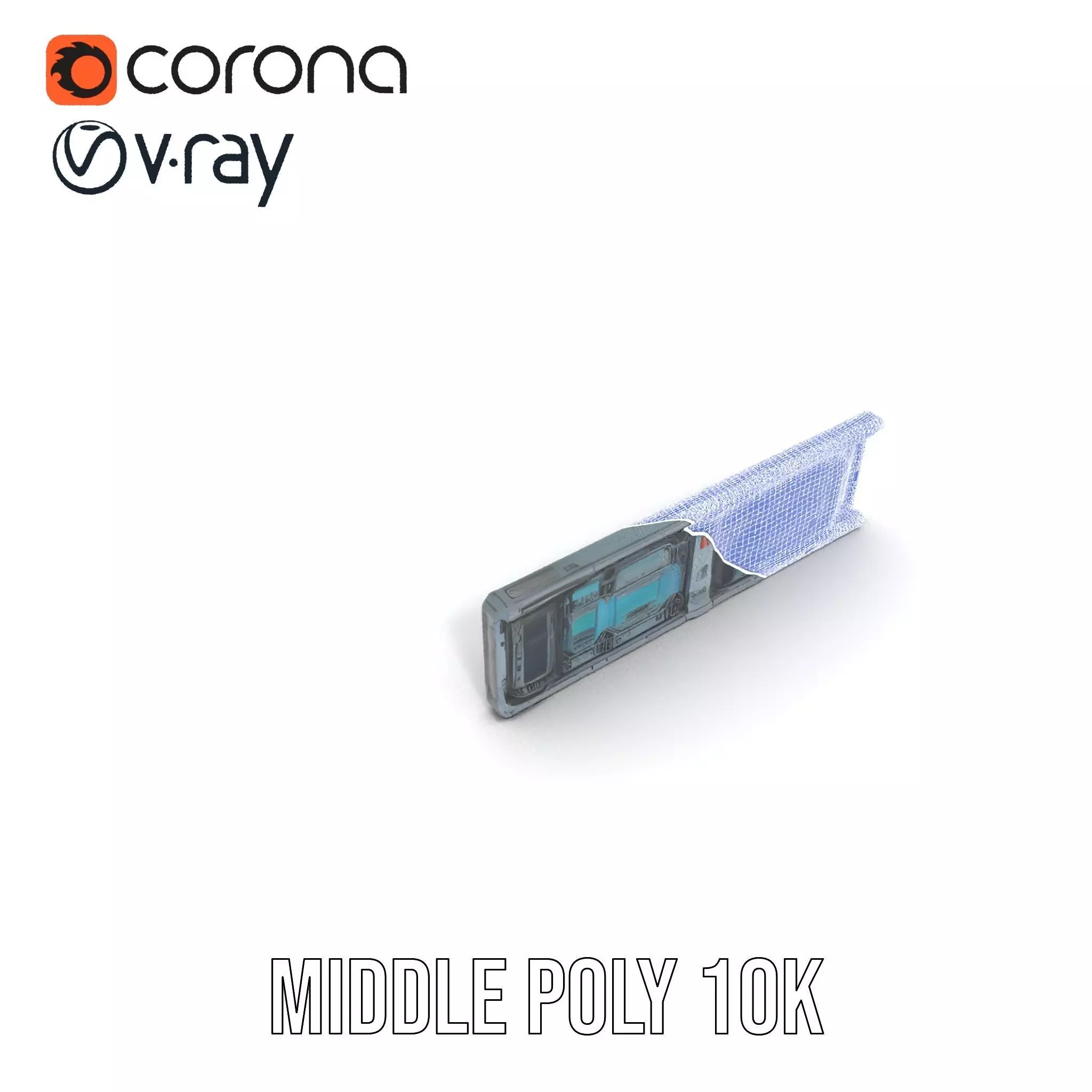 Futuristic Corridor model pack Low-poly 3D model_22