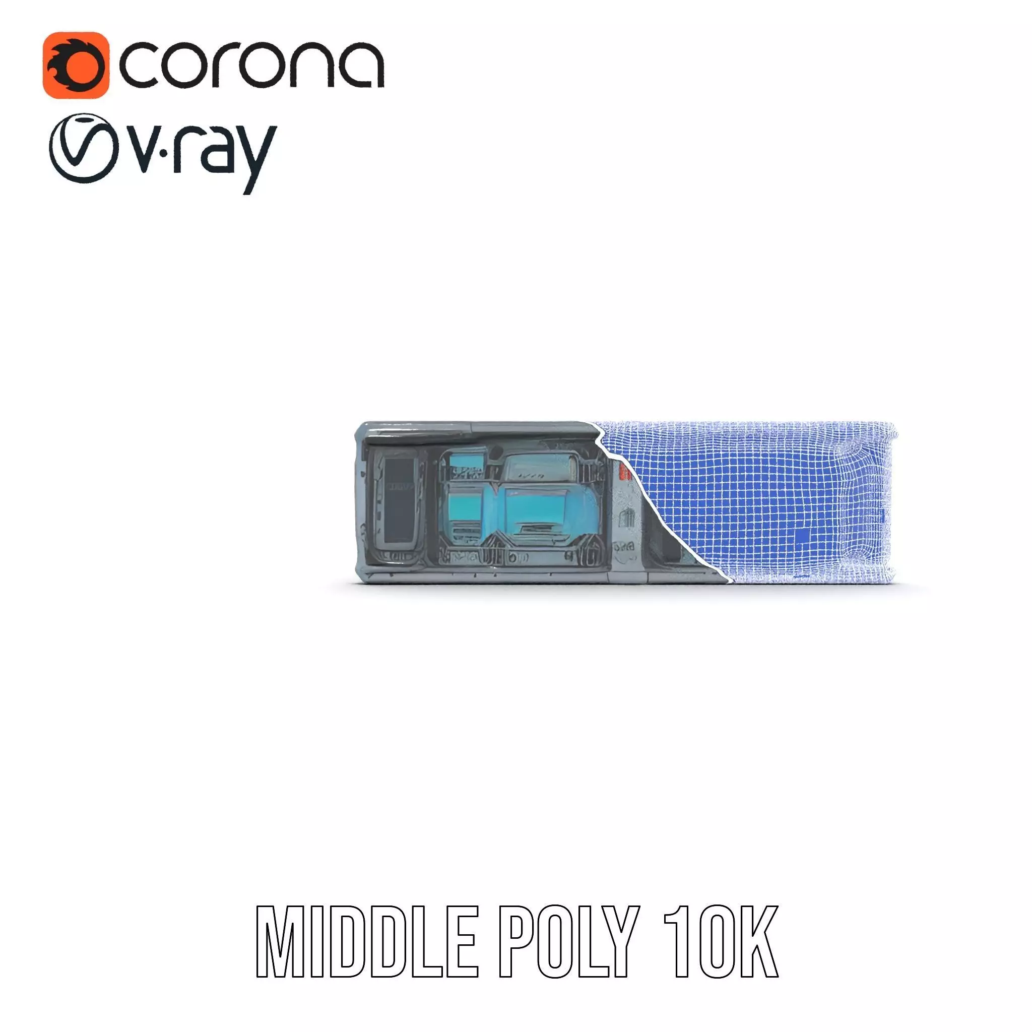 Futuristic Corridor model pack Low-poly 3D model_19