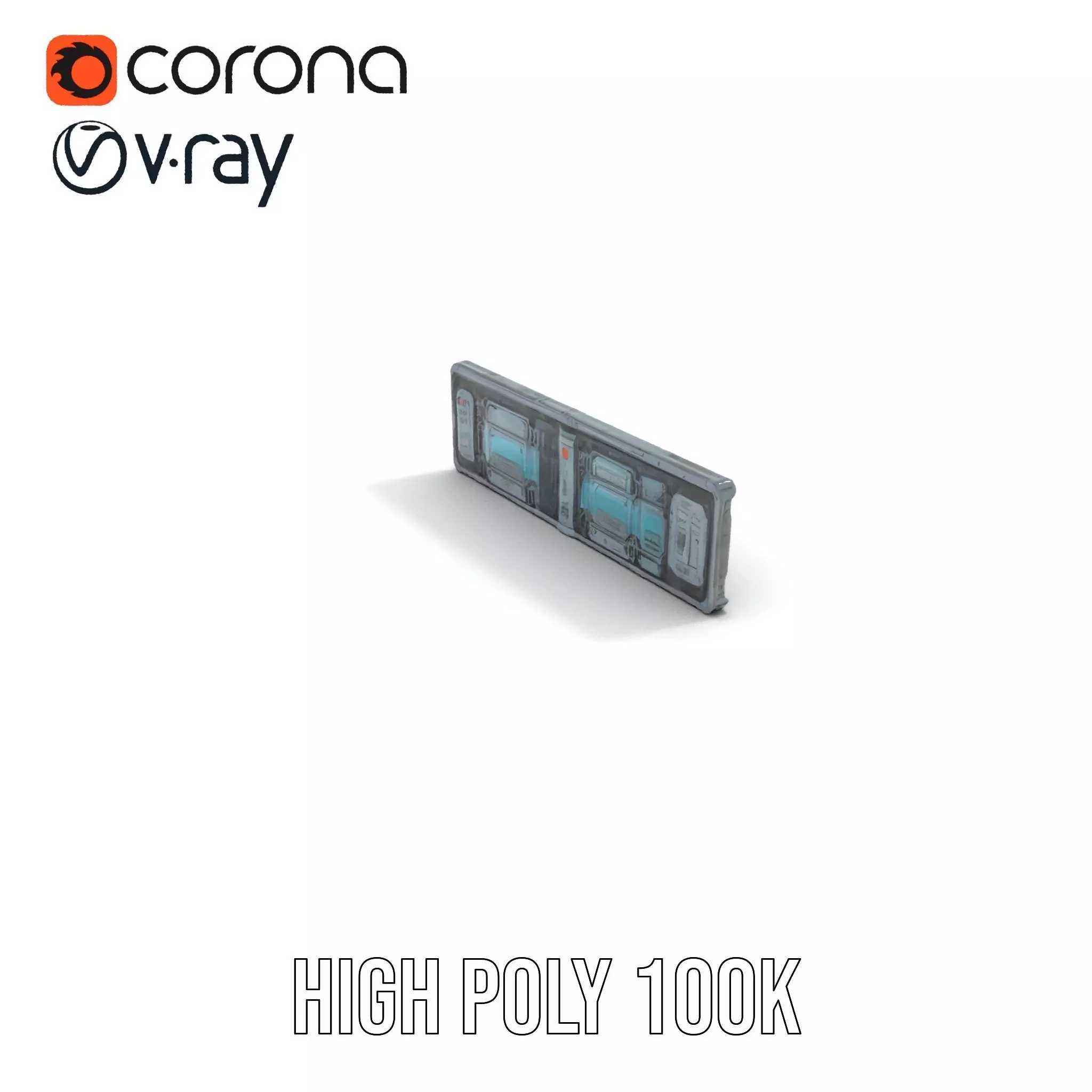 Futuristic Corridor model pack Low-poly 3D model_13