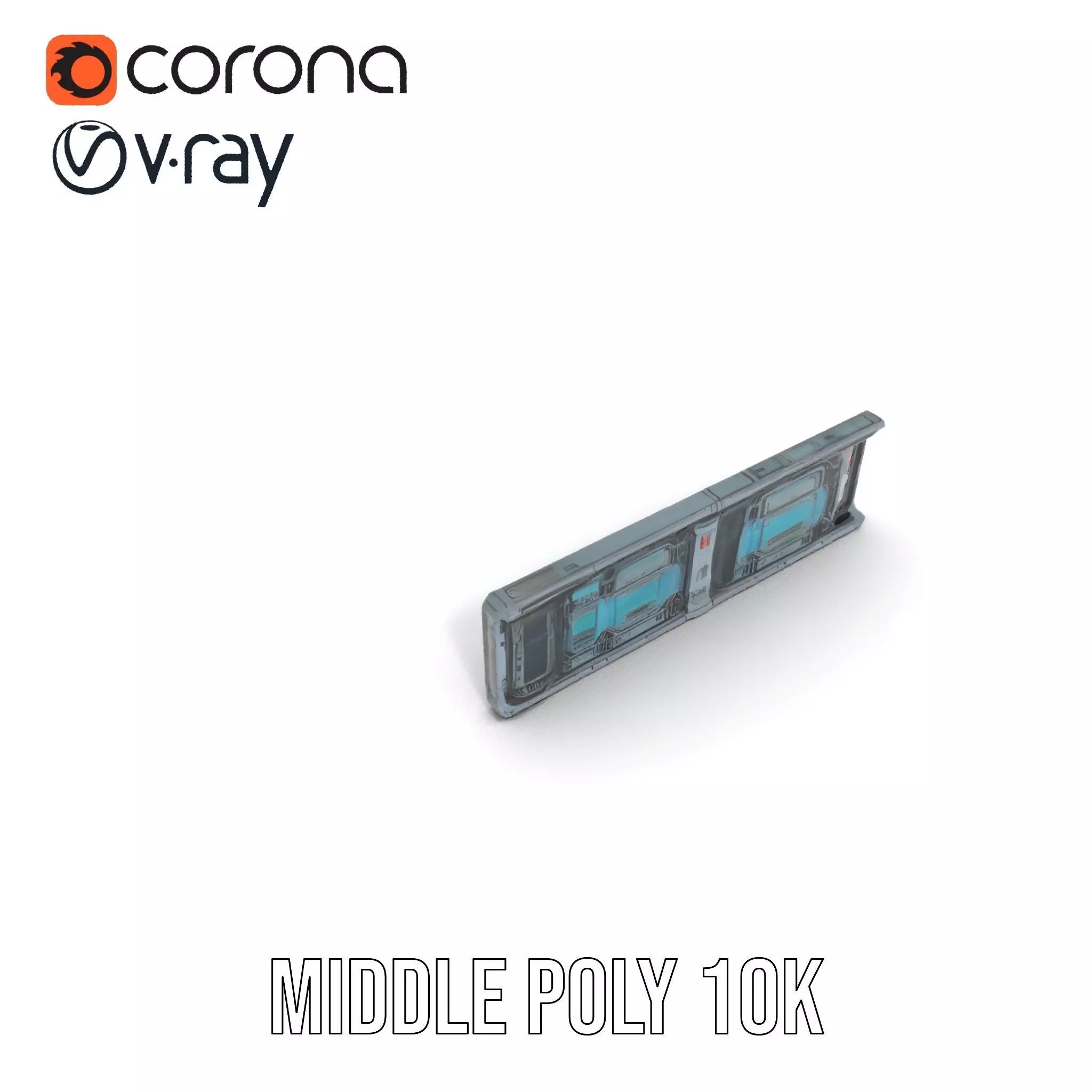 Futuristic Corridor model pack Low-poly 3D model_27