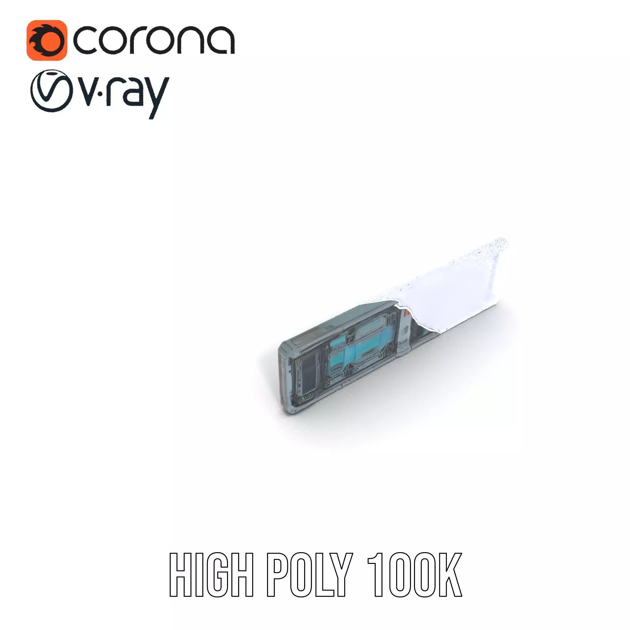 Futuristic Corridor model pack Low-poly 3D model_33