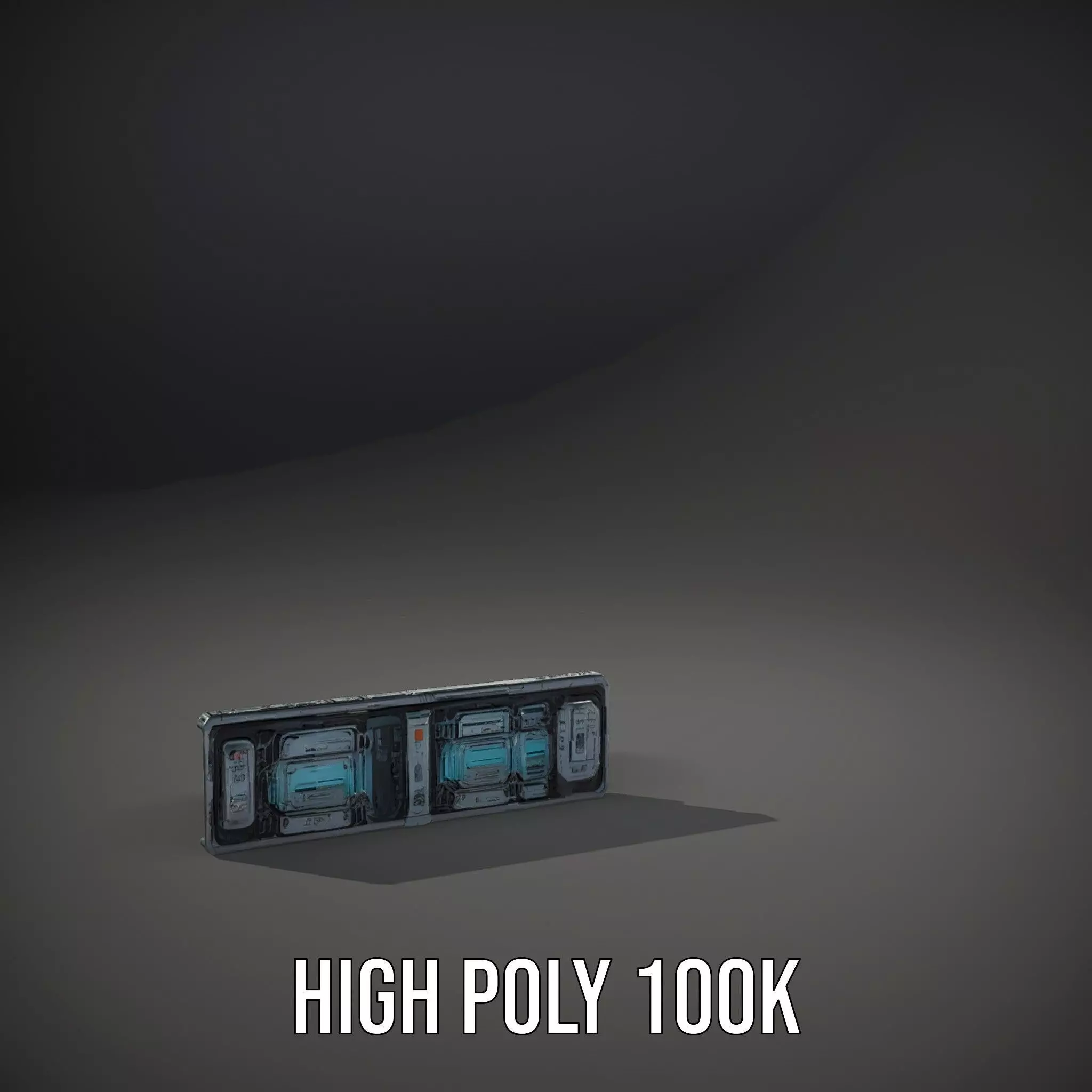 Futuristic Corridor model pack Low-poly 3D model_10