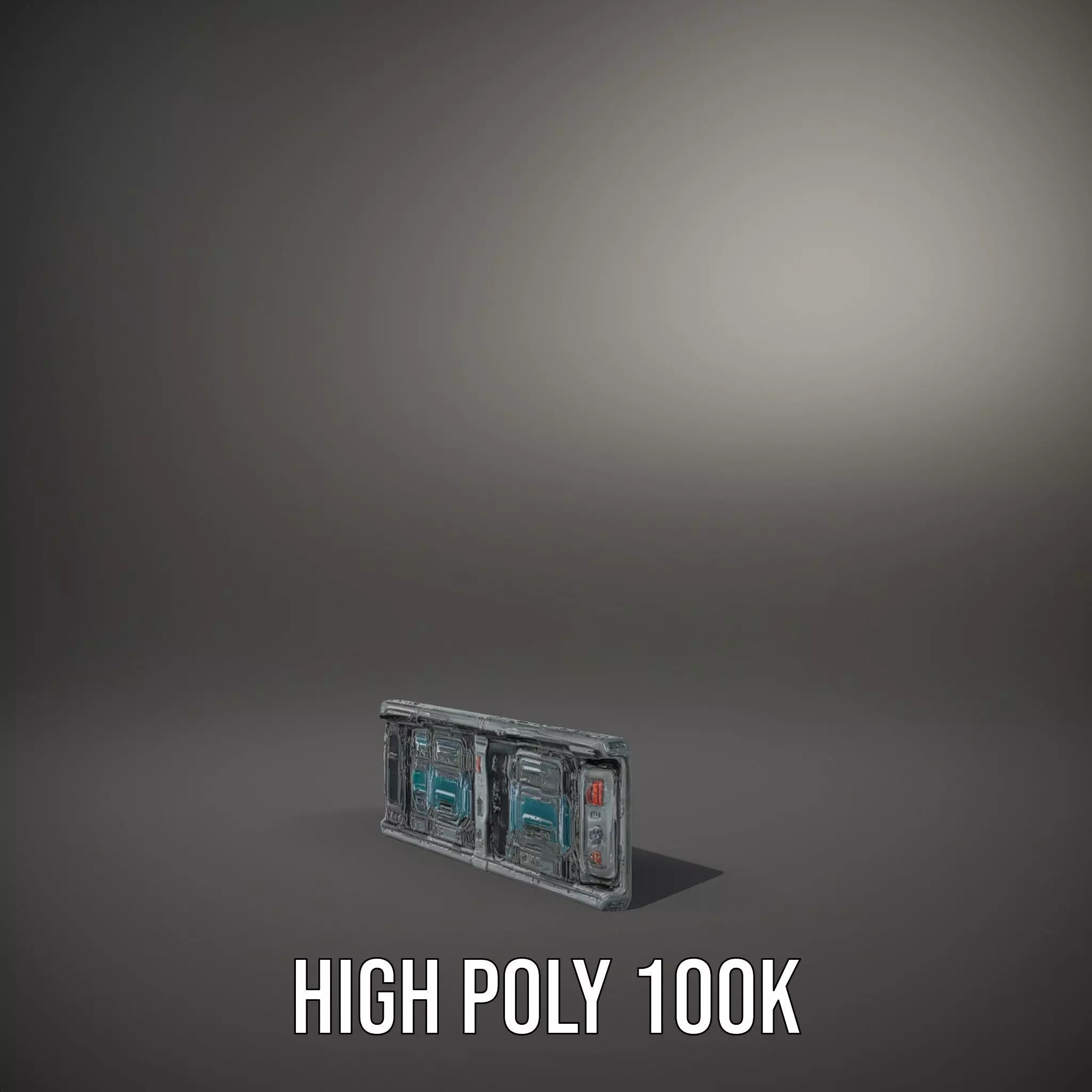 Futuristic Corridor model pack Low-poly 3D model_8