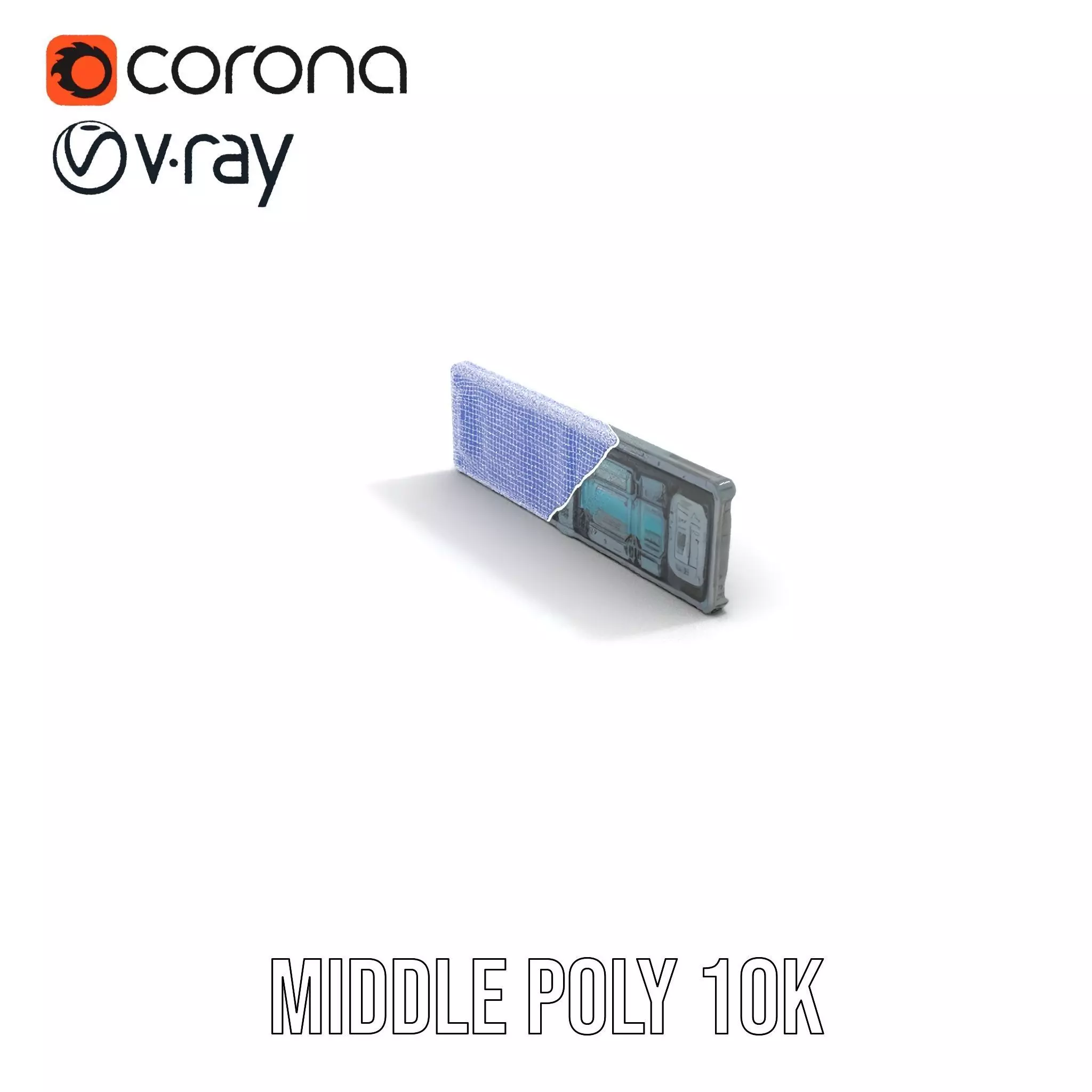 Futuristic Corridor model pack Low-poly 3D model_11