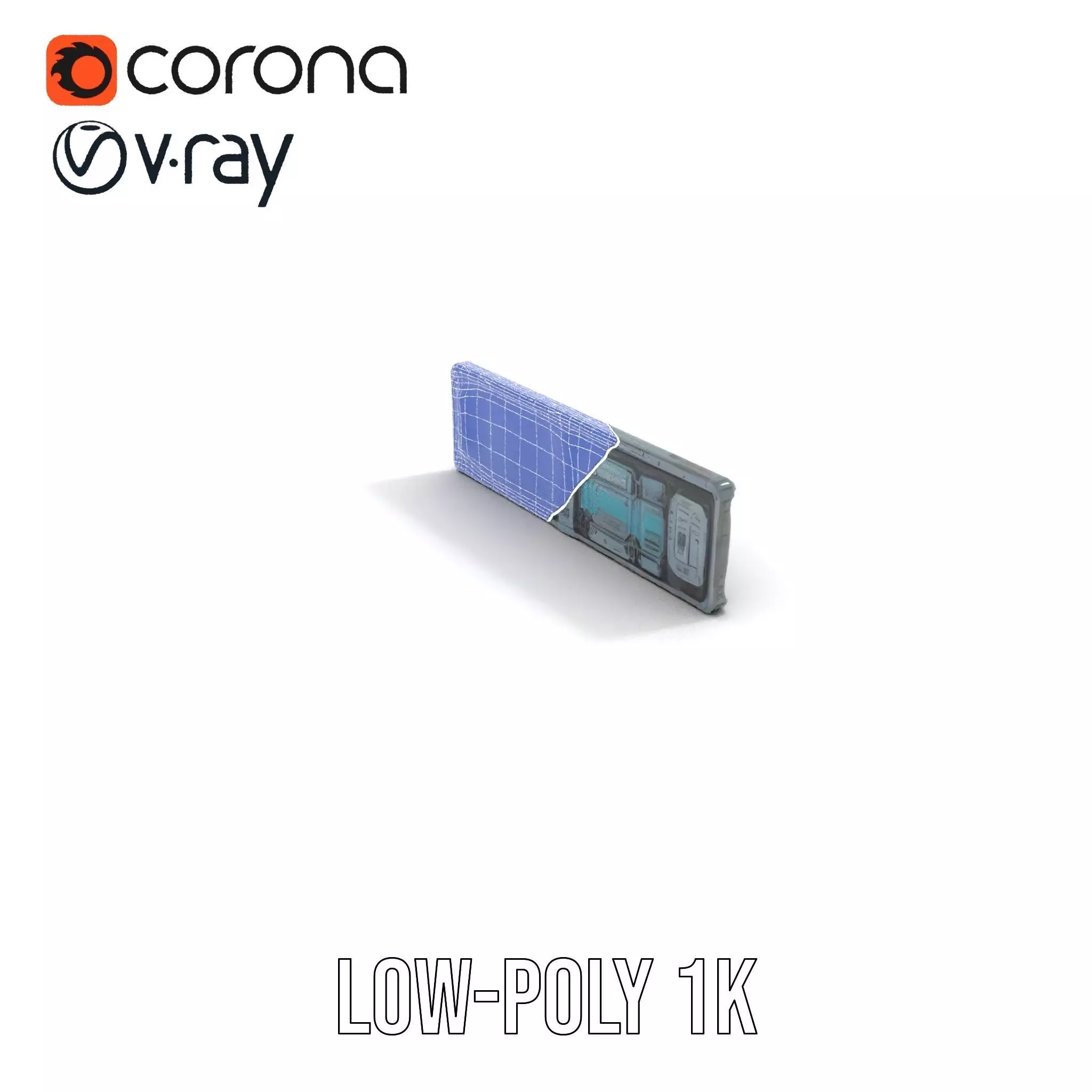 Futuristic Corridor model pack Low-poly 3D model_12