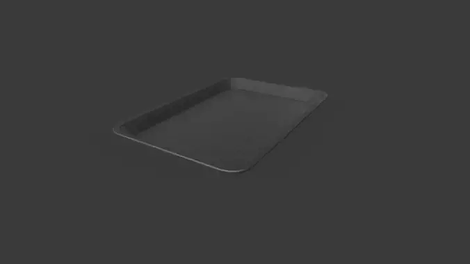 Food Tray 01 Low-poly 3D model 3