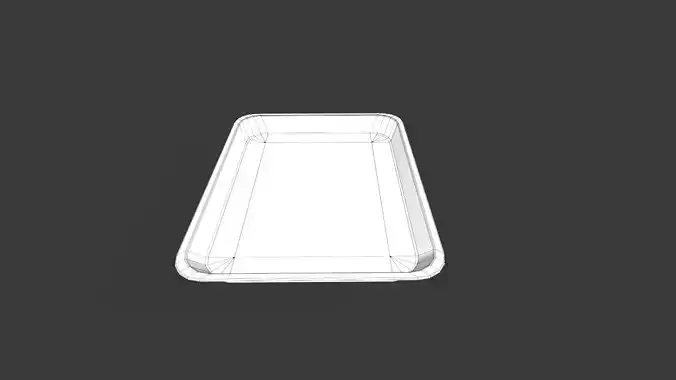 Food Tray 01 Low-poly 3D model 7