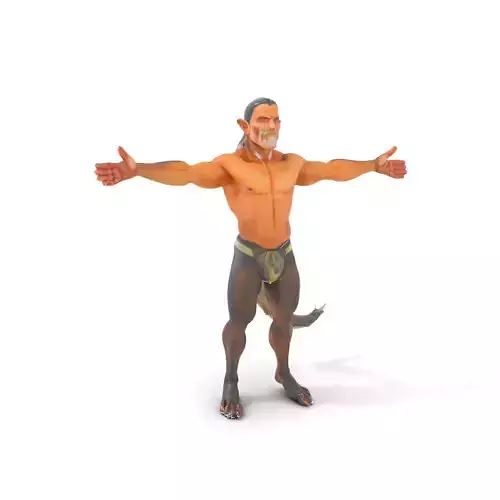 Mythical Satyr Character model pack Low-poly 3D model