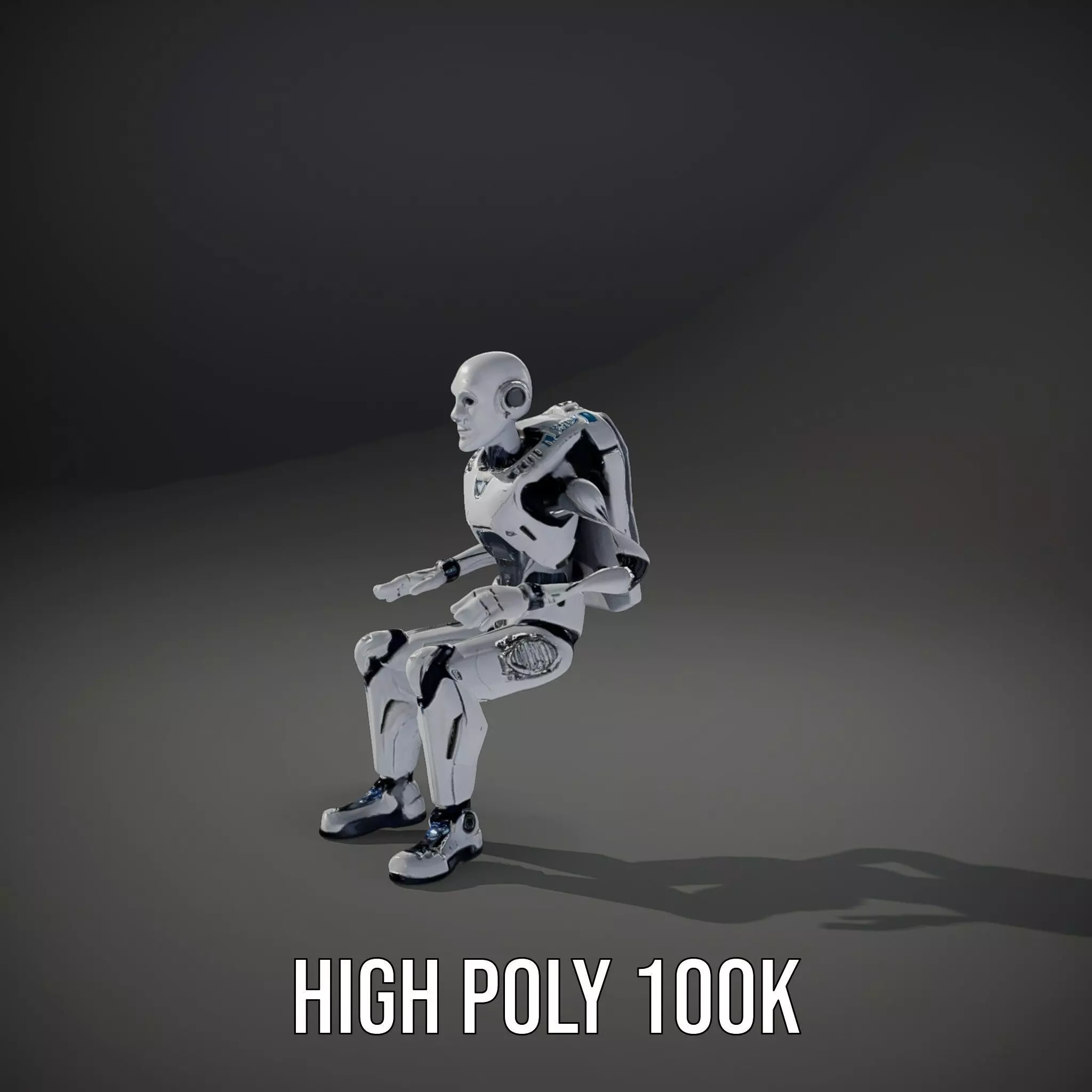 Futuristic Android model pack Low-poly 3D model_10