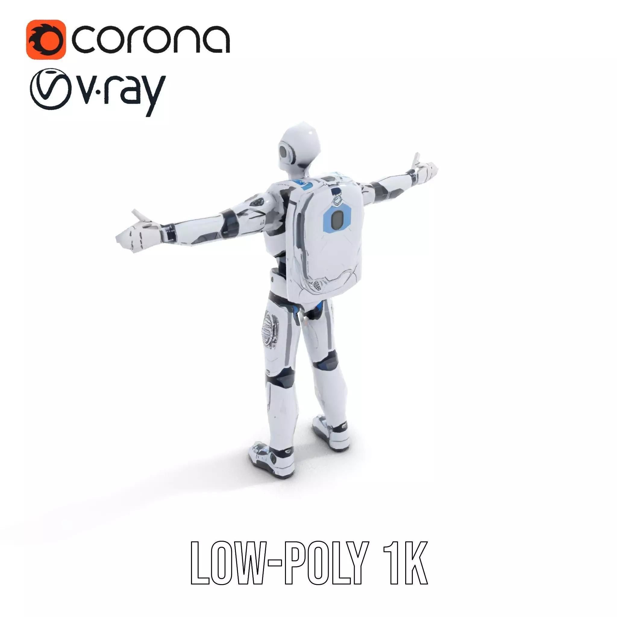 Futuristic Android model pack Low-poly 3D model_20
