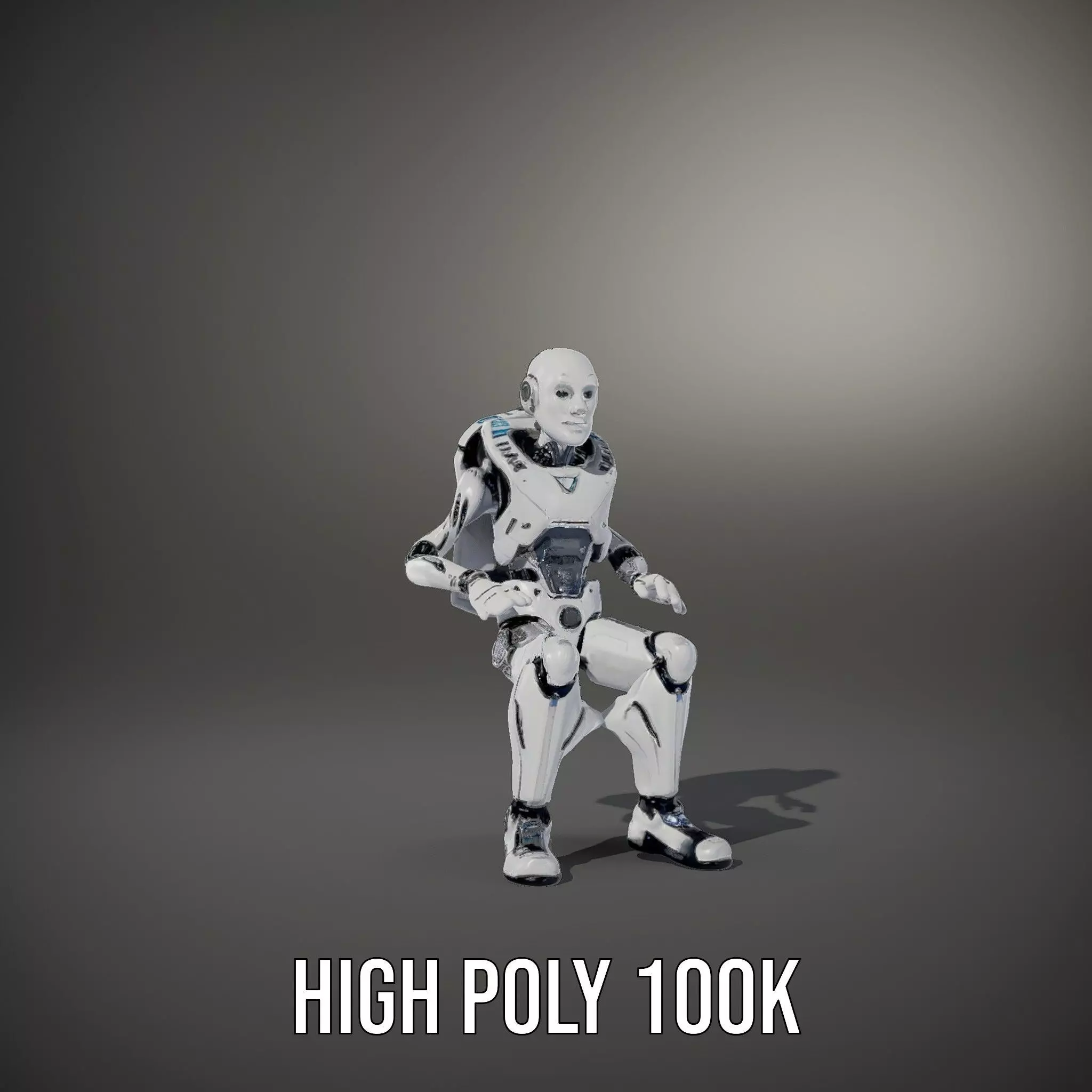 Futuristic Android model pack Low-poly 3D model_8