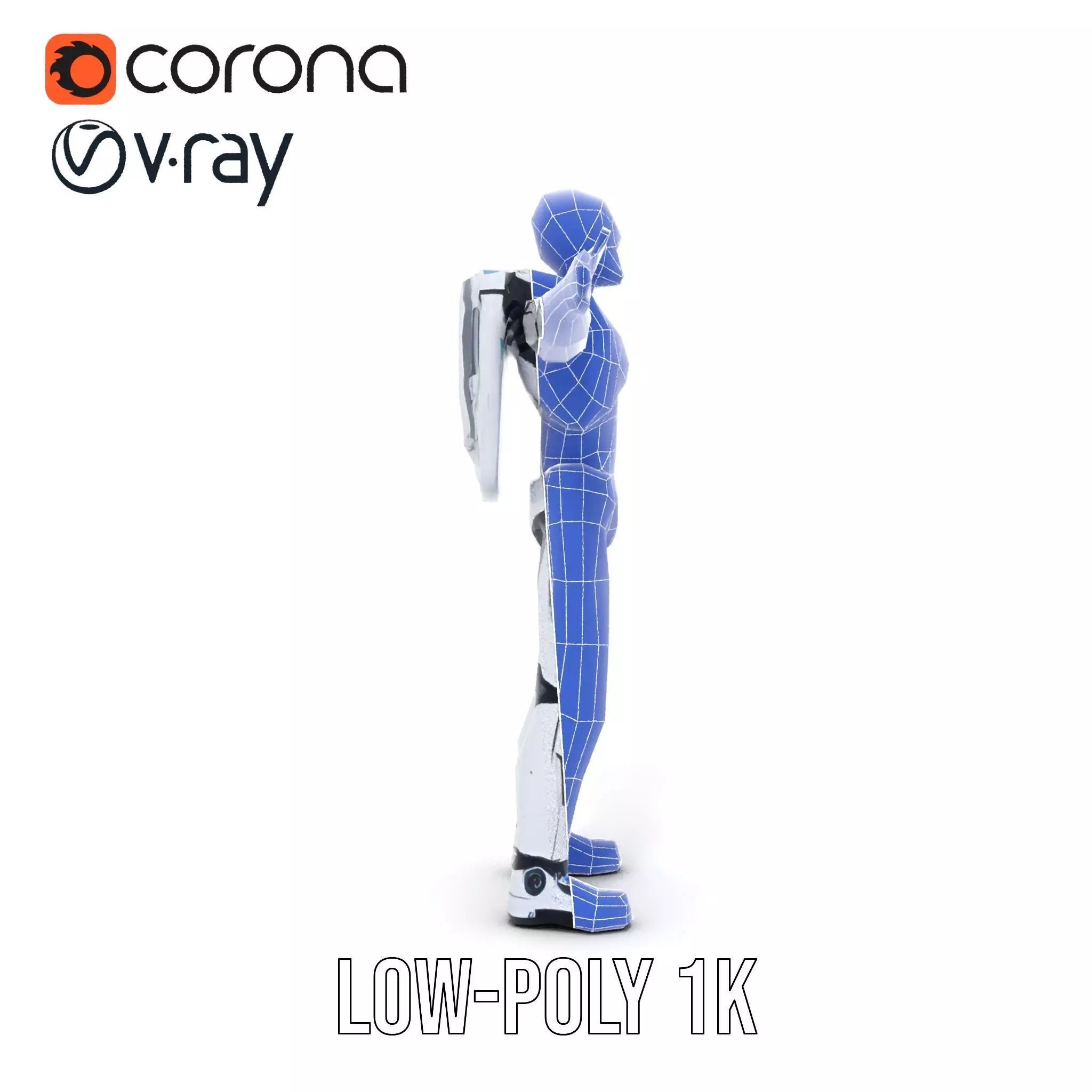 Futuristic Android model pack Low-poly 3D model_30