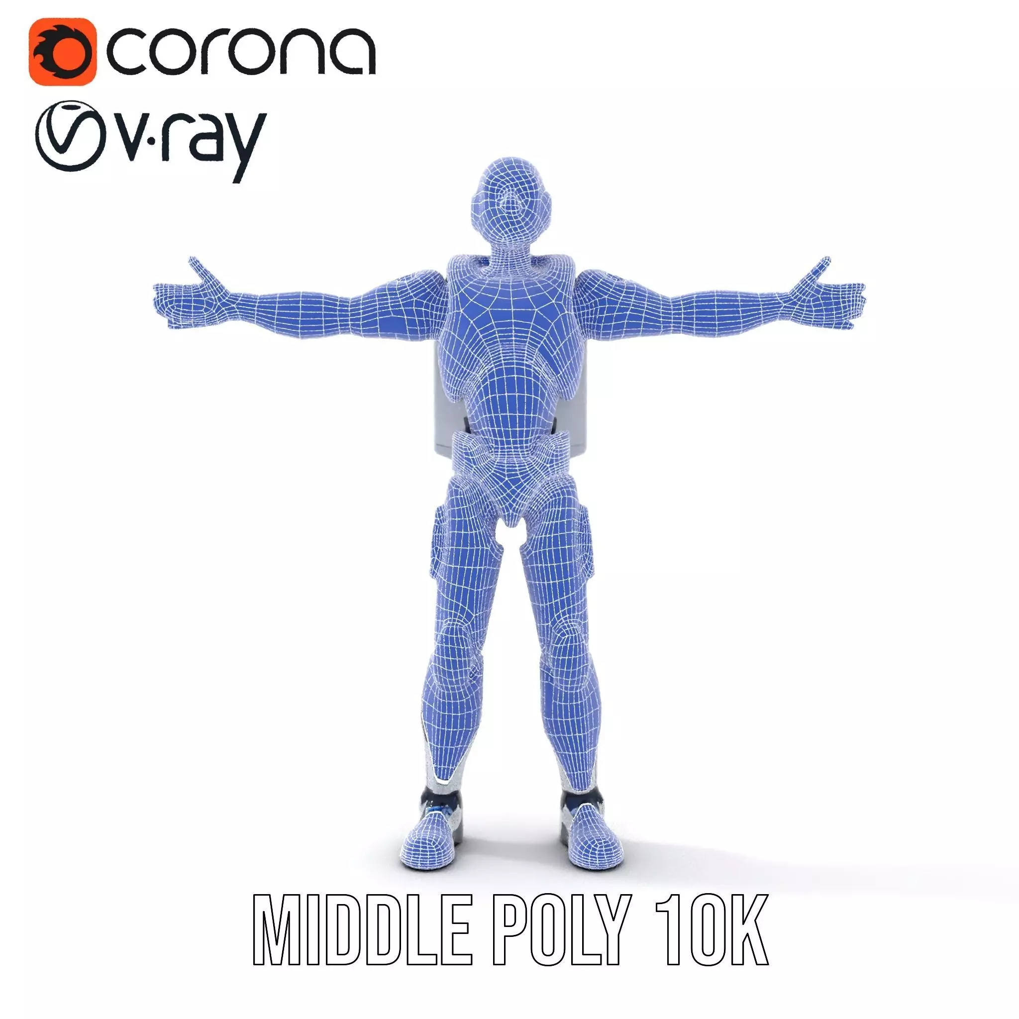 Futuristic Android model pack Low-poly 3D model_19