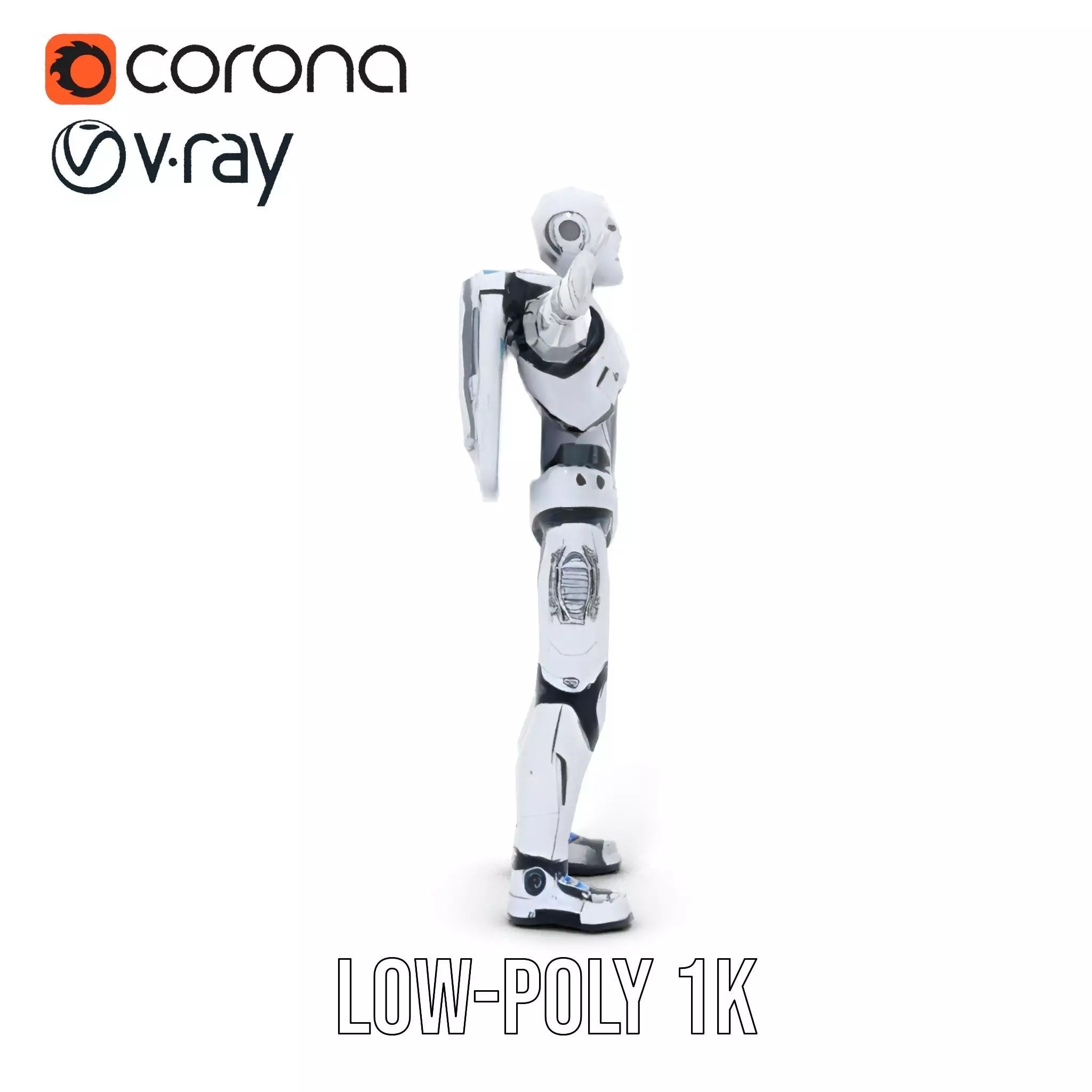 Futuristic Android model pack Low-poly 3D model_25