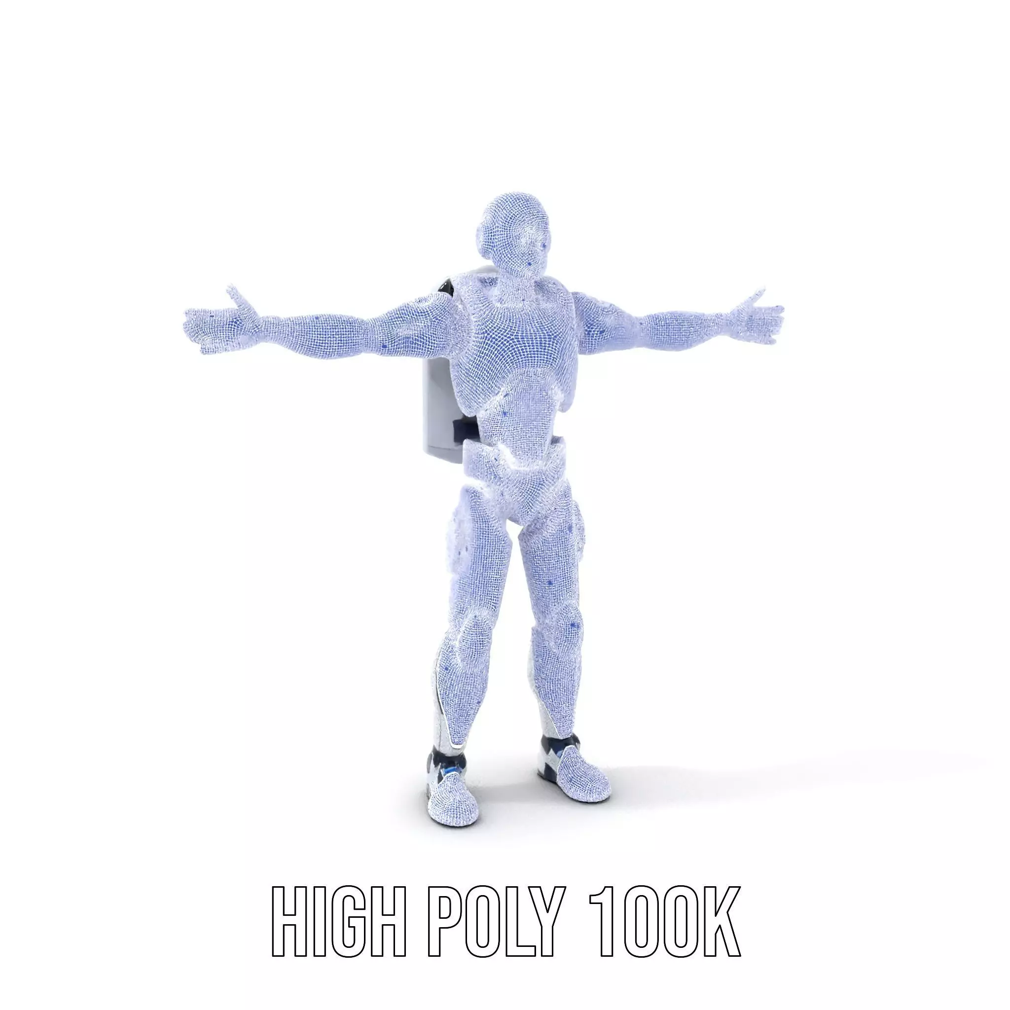 Futuristic Android model pack Low-poly 3D model_4