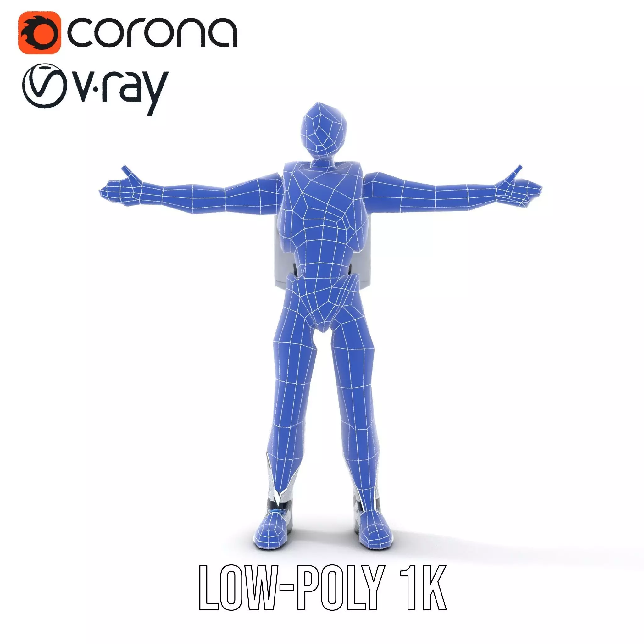 Futuristic Android model pack Low-poly 3D model_12