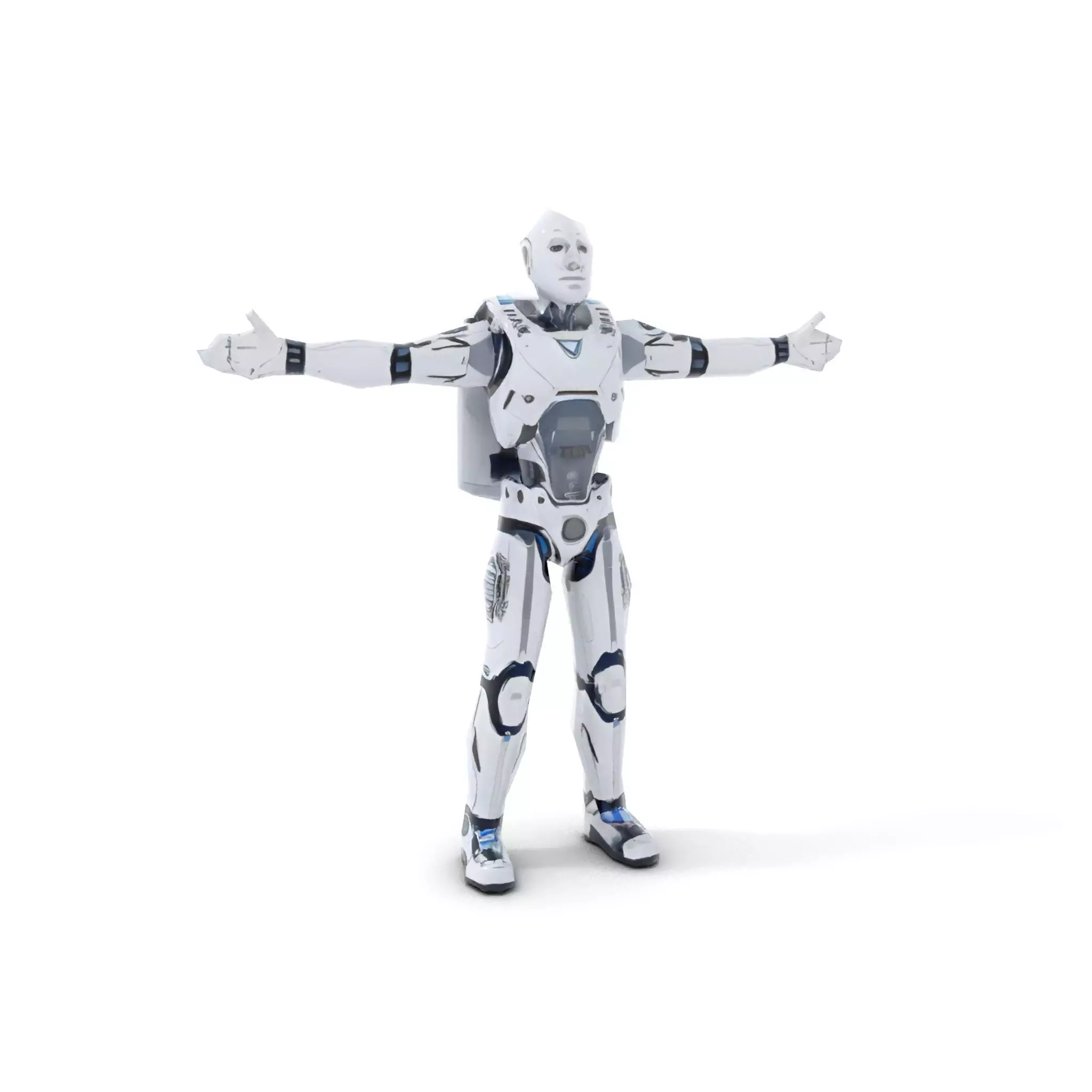 Futuristic Android model pack Low-poly 3D model_14