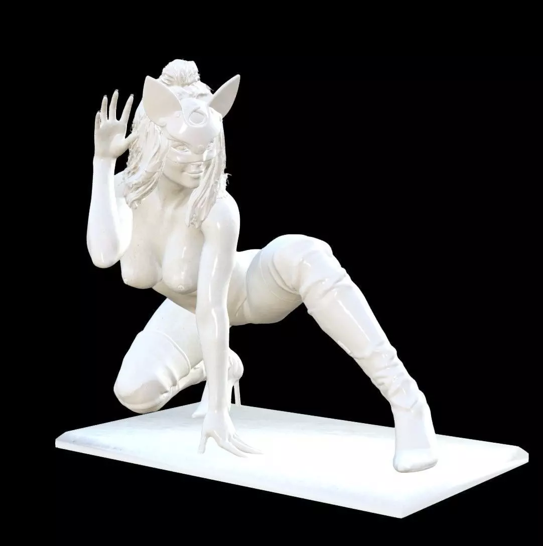 Cat Girl 3D print model_0