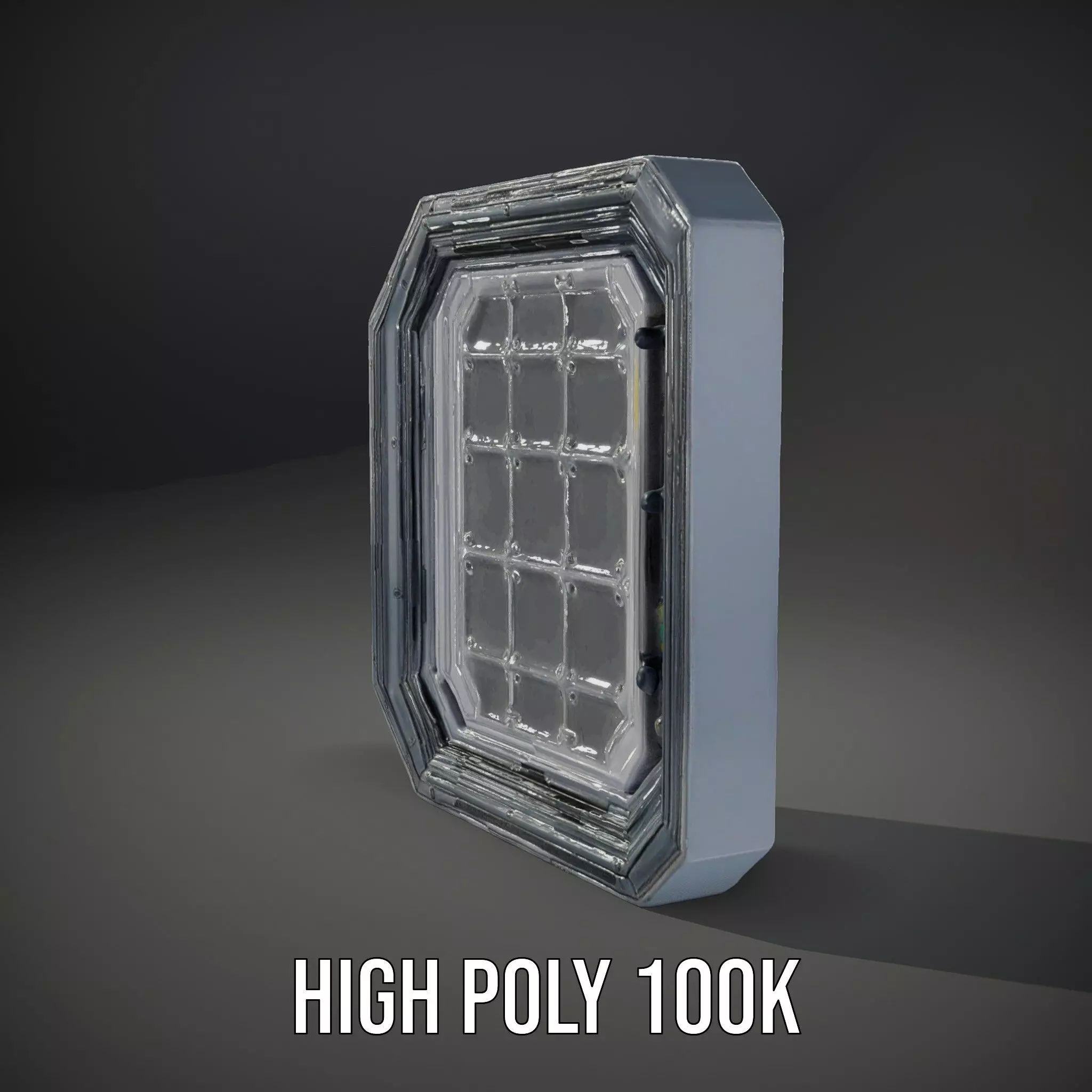 Futuristic Steel Door model pack Low-poly 3D model_8