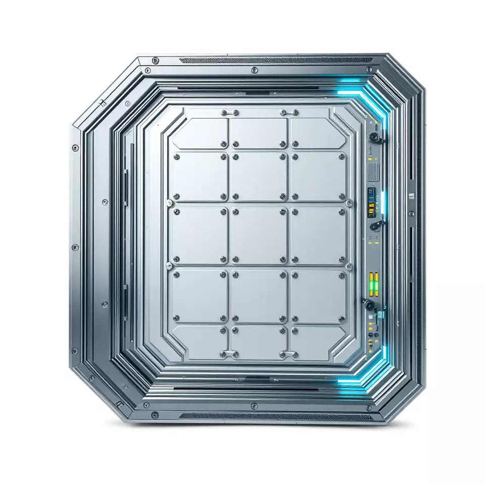 Futuristic Steel Door model pack Low-poly 3D model_2