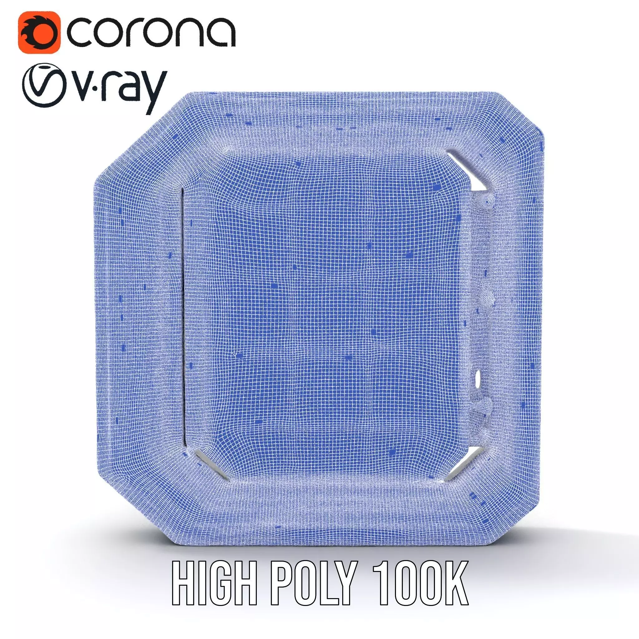 Futuristic Steel Door model pack Low-poly 3D model_33