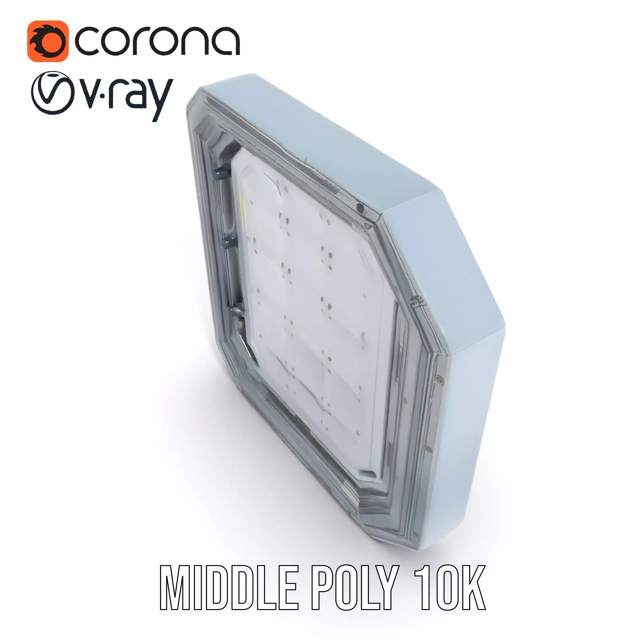 Futuristic Steel Door model pack Low-poly 3D model_11