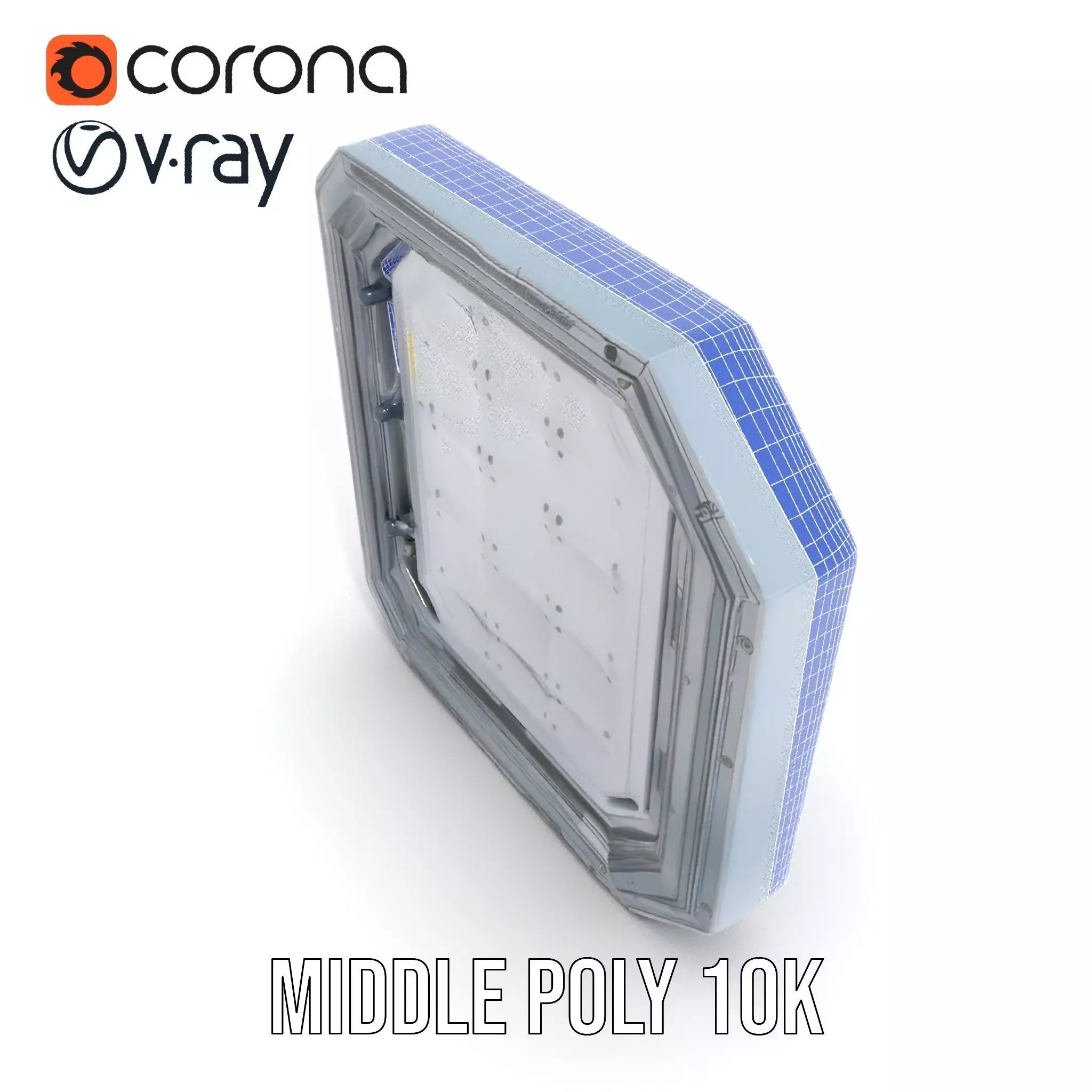 Futuristic Steel Door model pack Low-poly 3D model_19