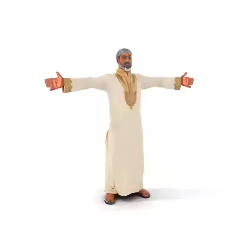 Elegant Embroidered Thobe model pack