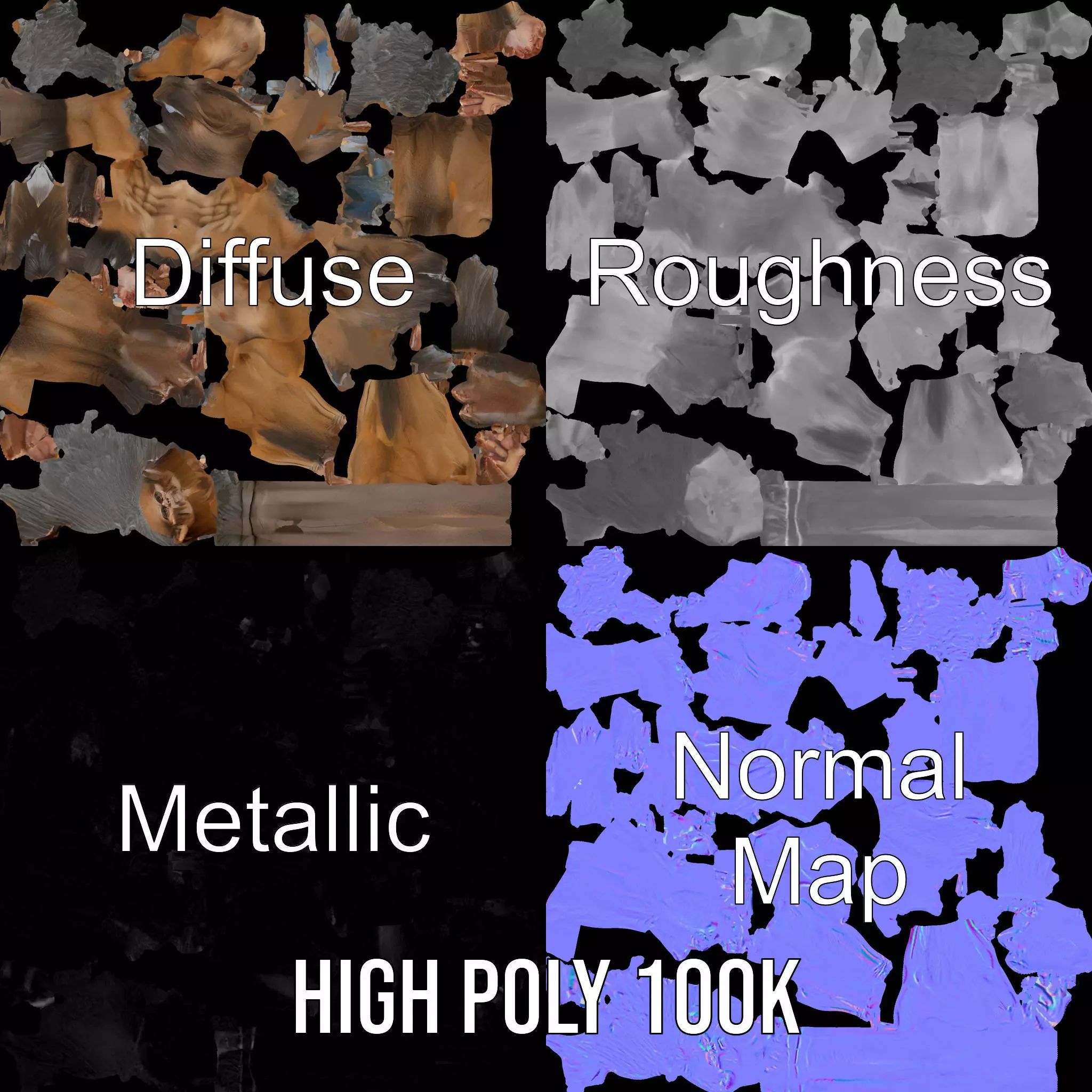 Mystical Beast Hybrid model pack Low-poly 3D model_3