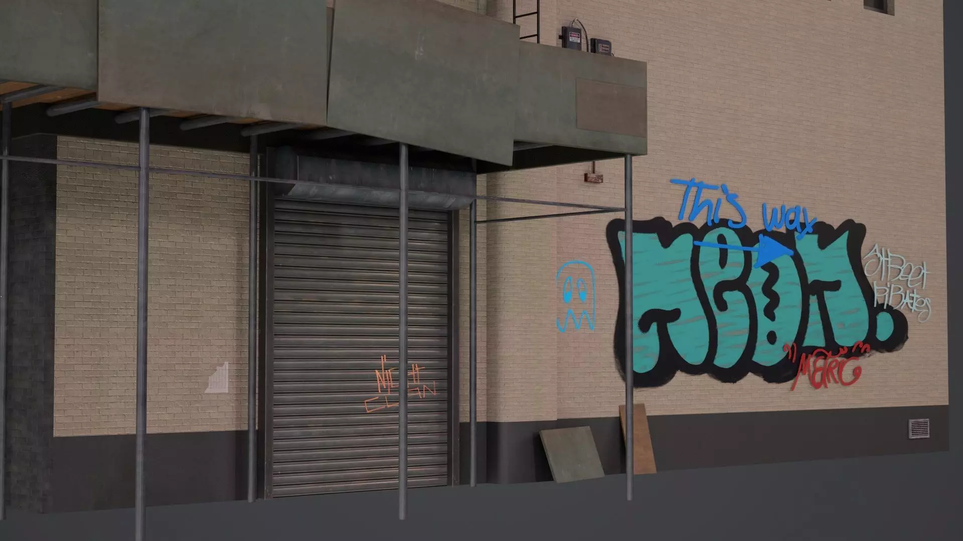 Game Ready Apartment Buildings 01 Low-poly 3D model_4