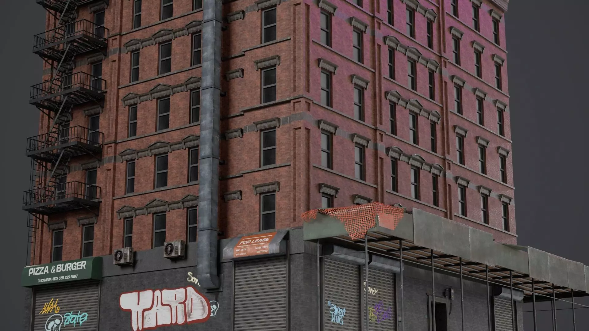 Game Ready Apartment Buildings 01 Low-poly 3D model_1