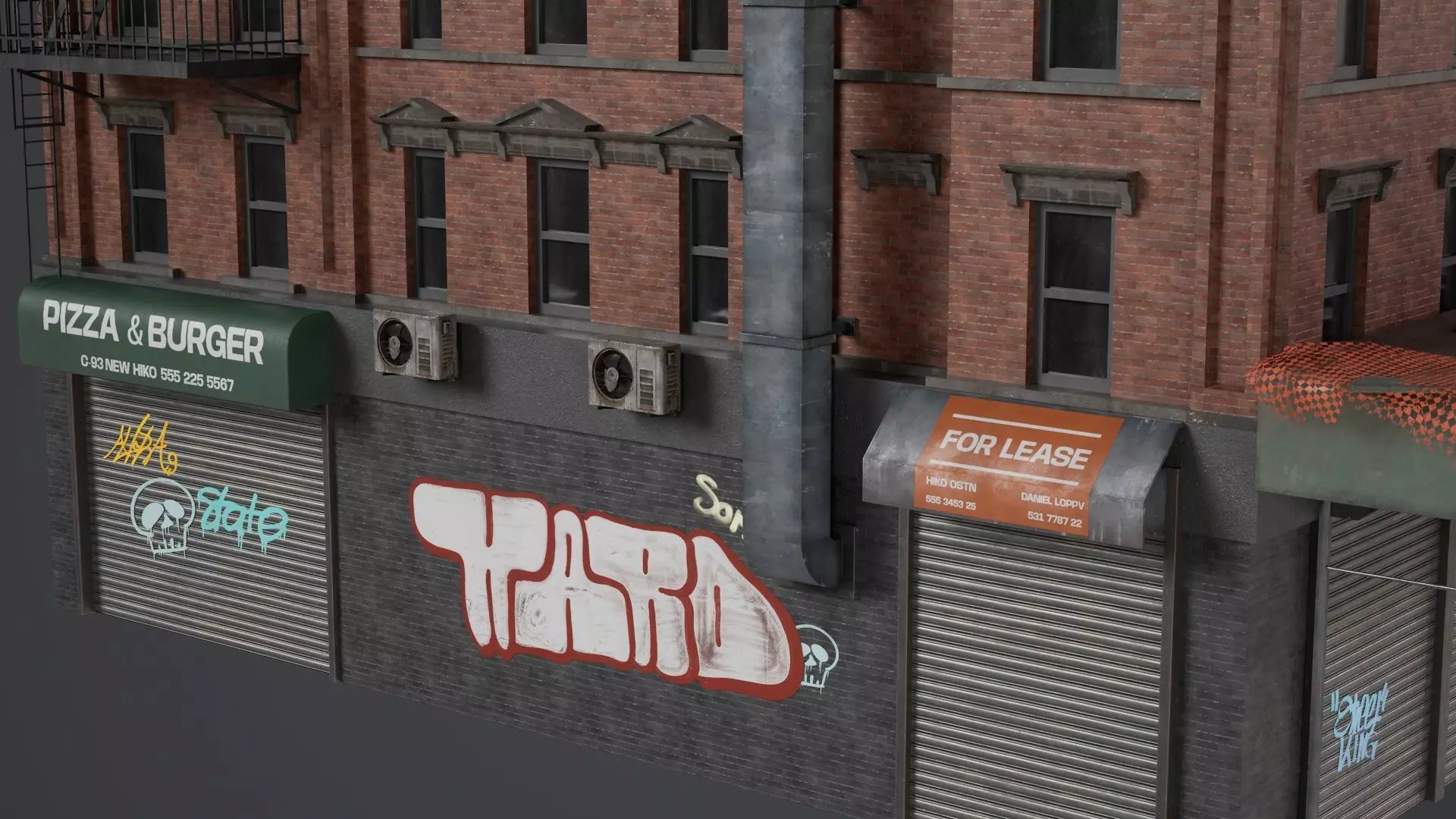 Game Ready Apartment Buildings 01 Low-poly 3D model_3